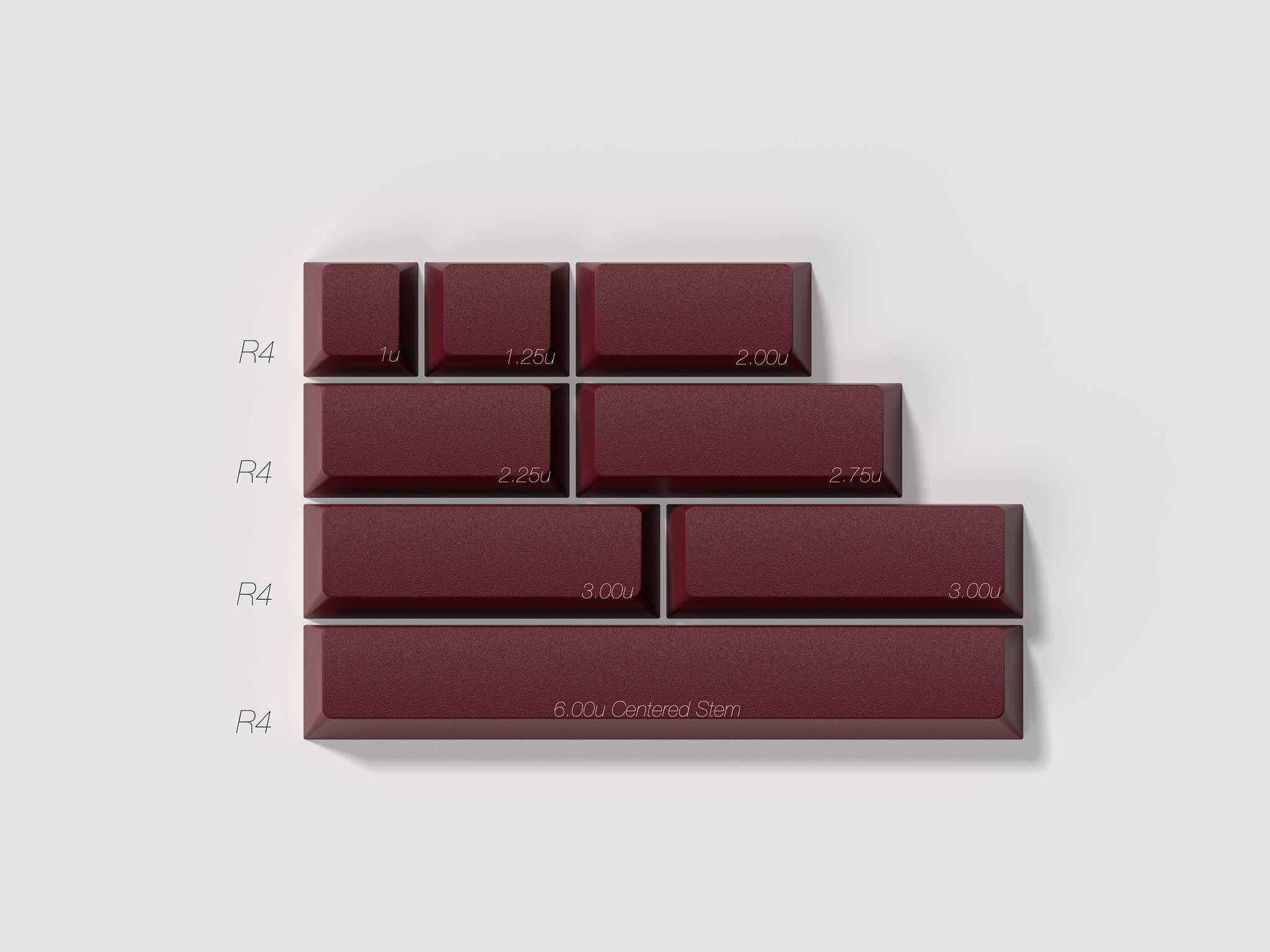 GMK CYL Blot R2 dark red Keycaps