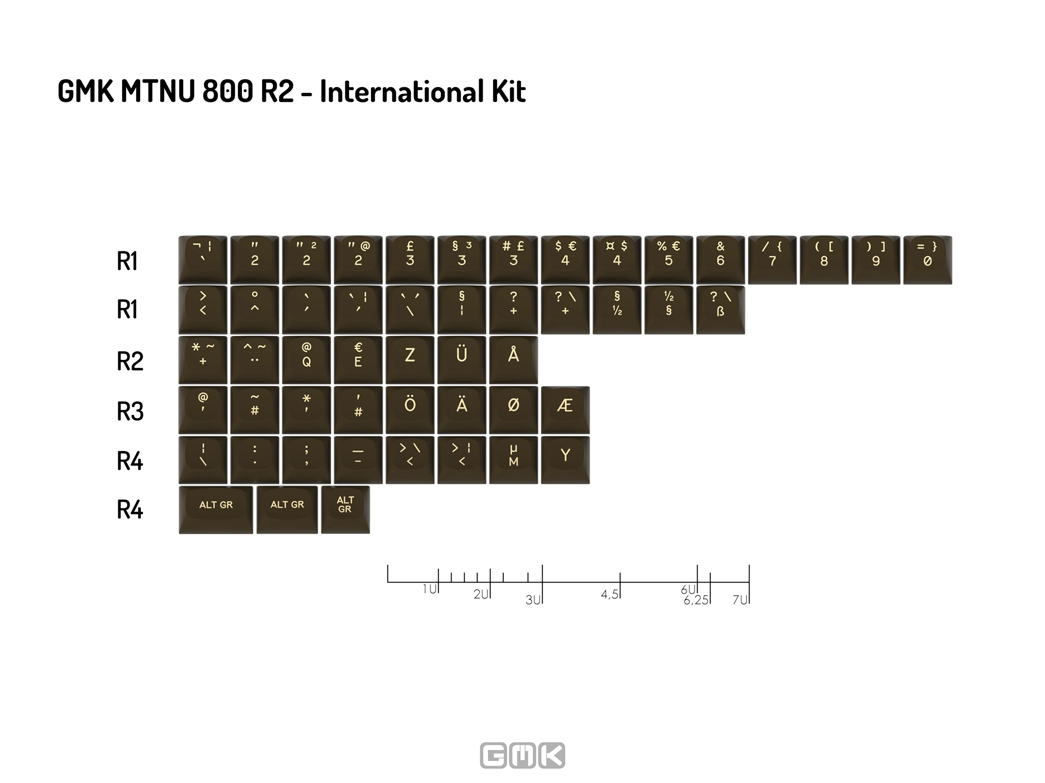 GMK MTNU 800 OS2.0 R2 Keycaps International Kit