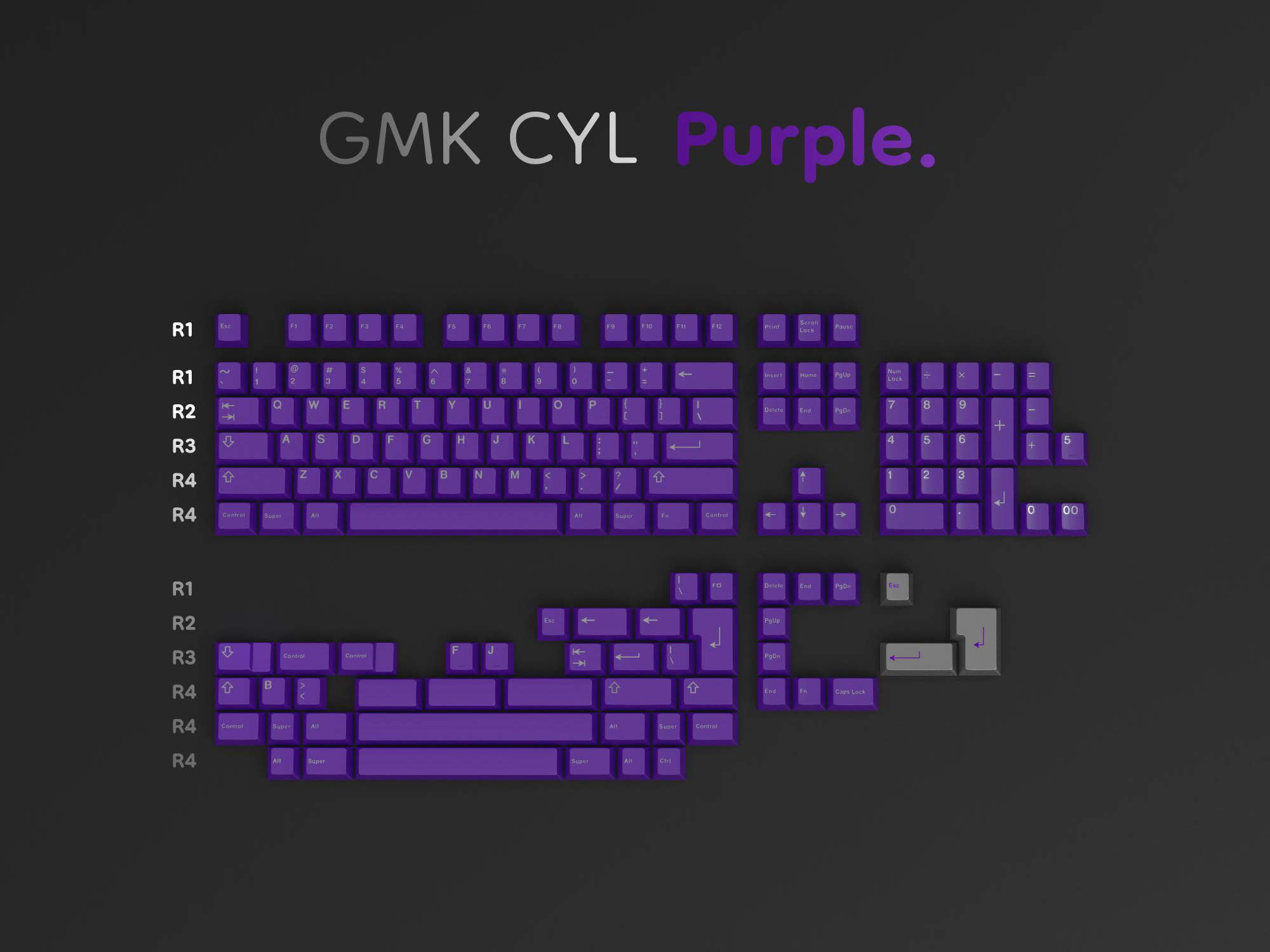 GMK CYL Purple Keycaps