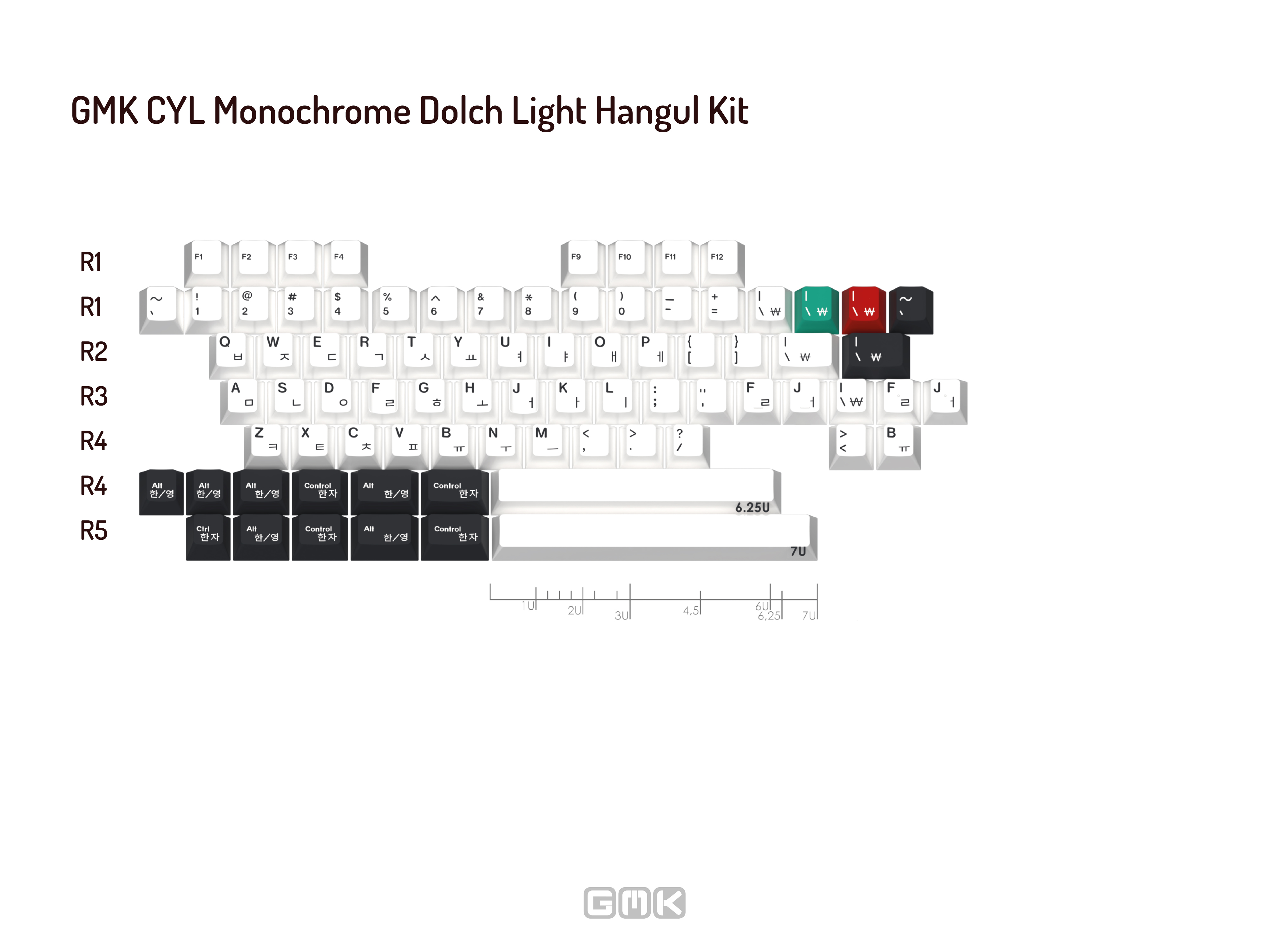 GMK CYL Monochrome Dolch Keycaps