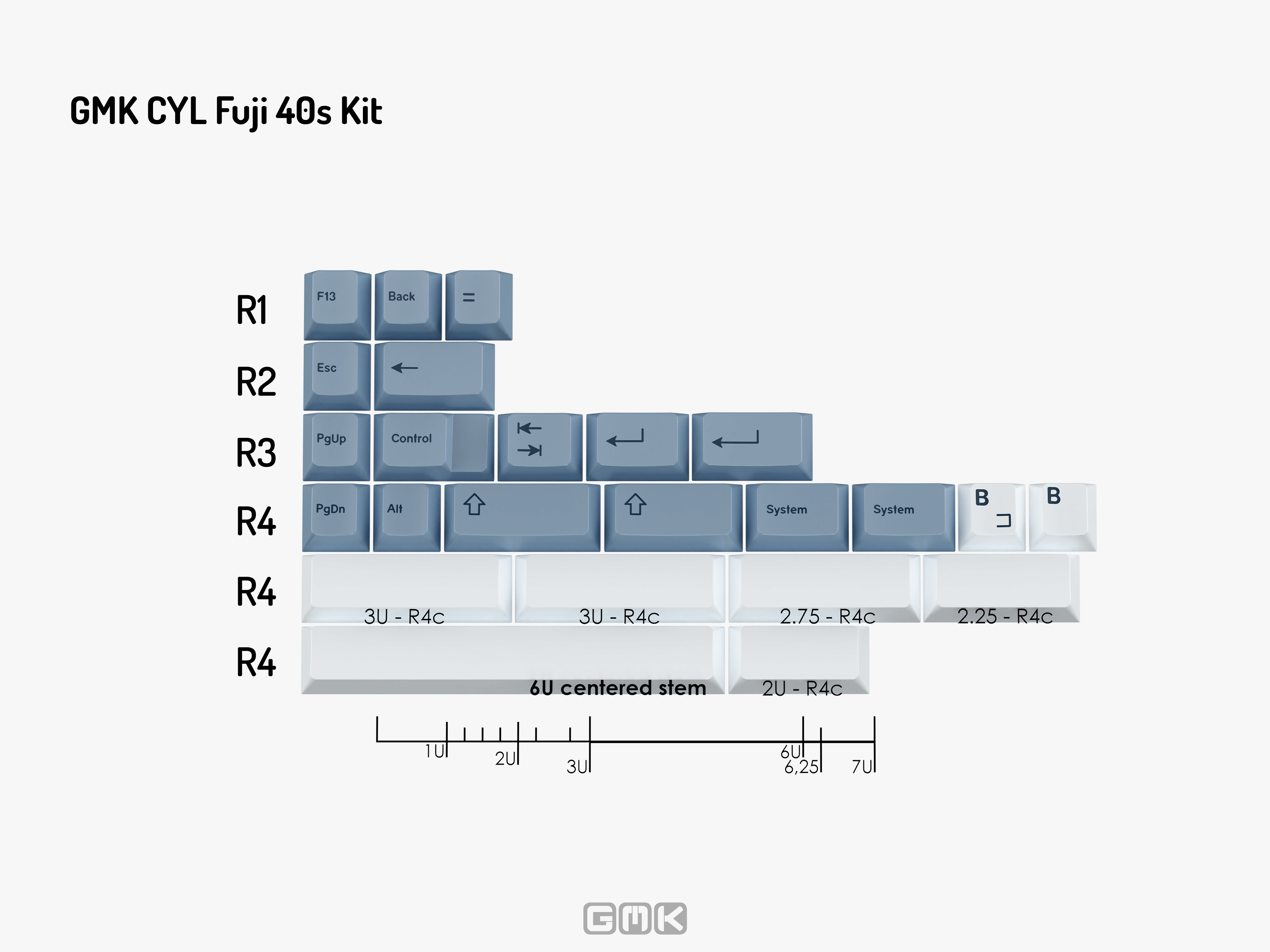 GMK CYL Fuji Keycaps GMK CYL Fuji Keycaps