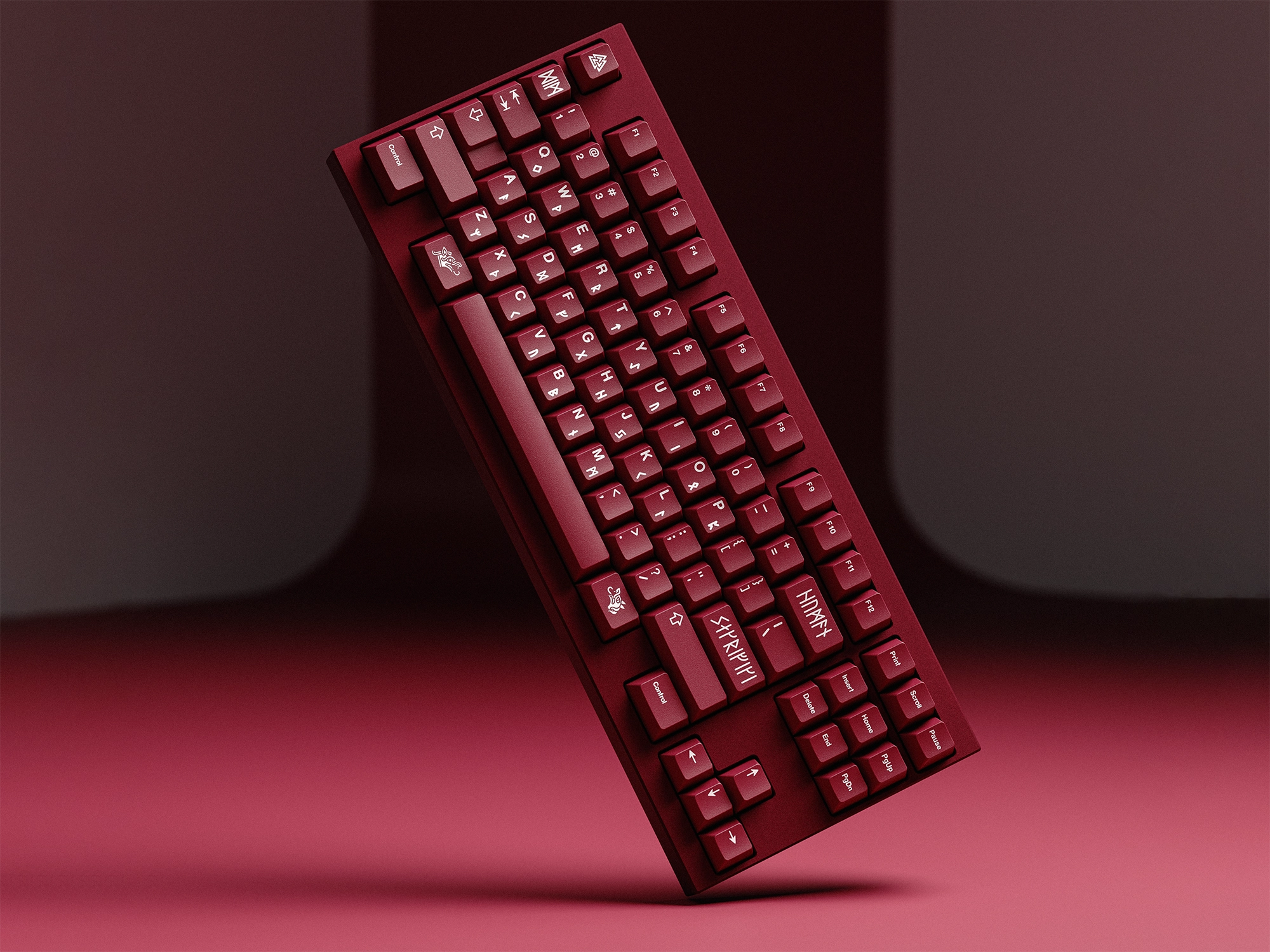 GMK CYL Blot R2 dark red Keycaps