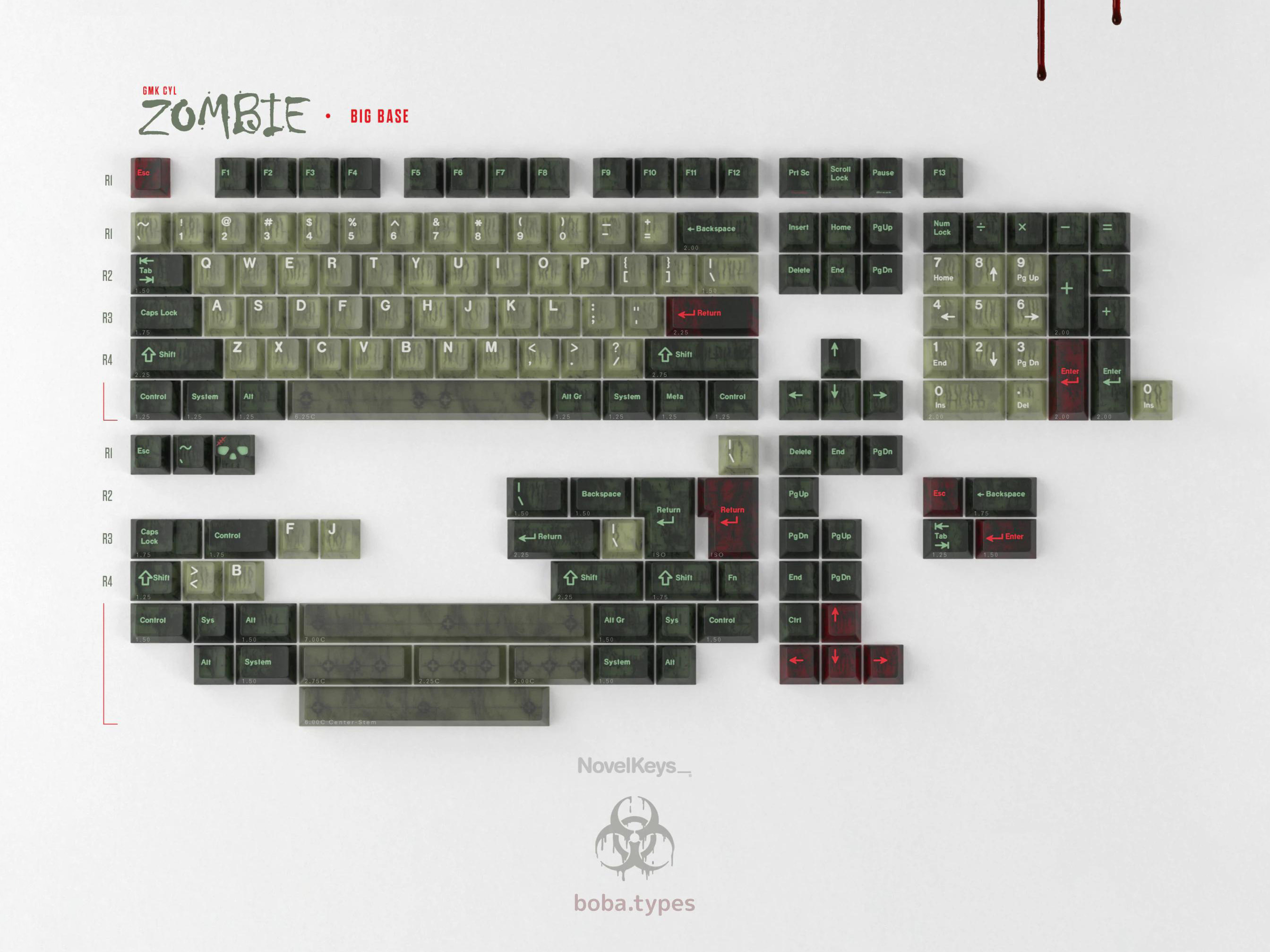 GMK CYL Zombie Keycaps
