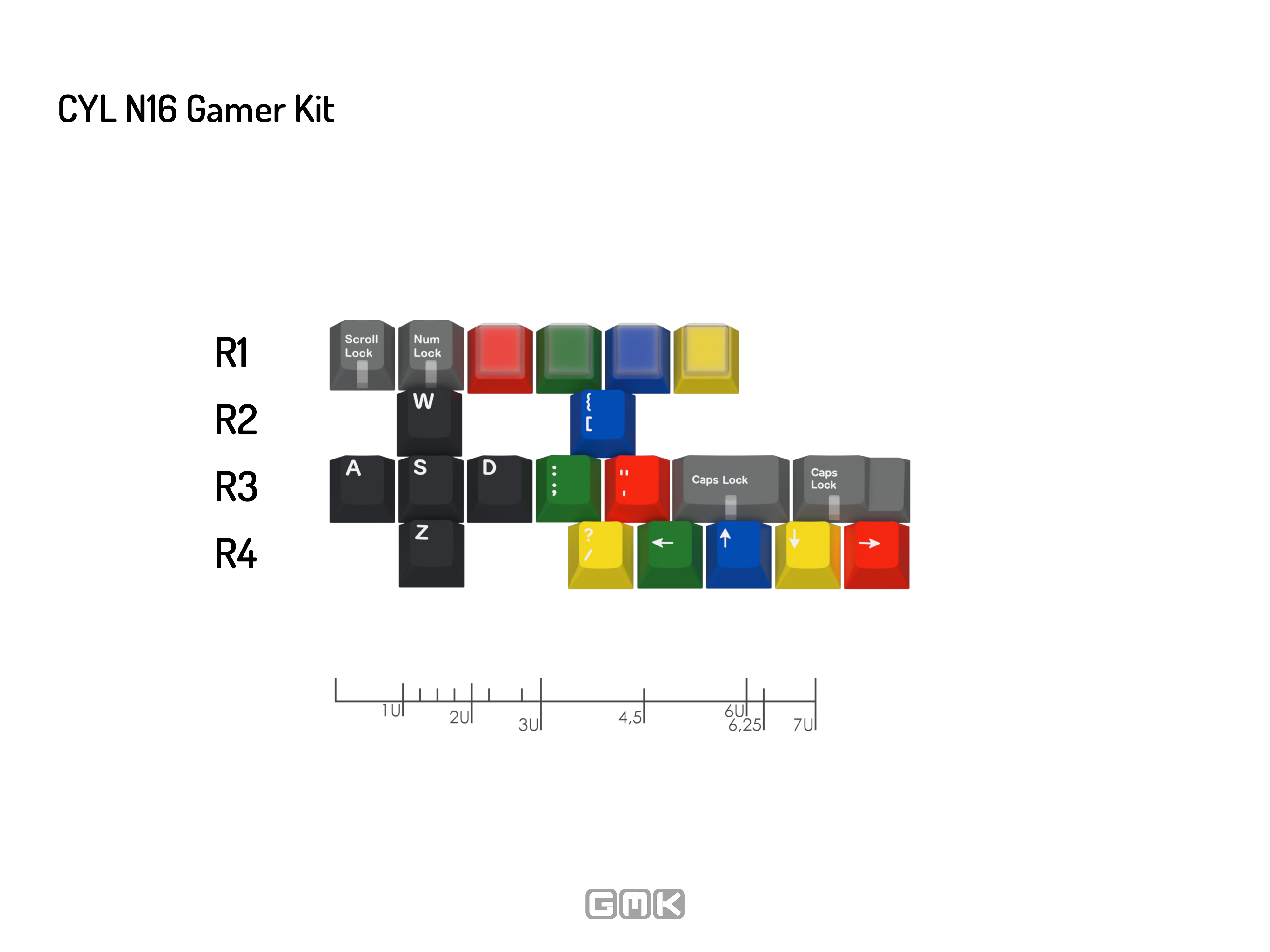 GMK CYL N16 Keycaps Gamer Kit