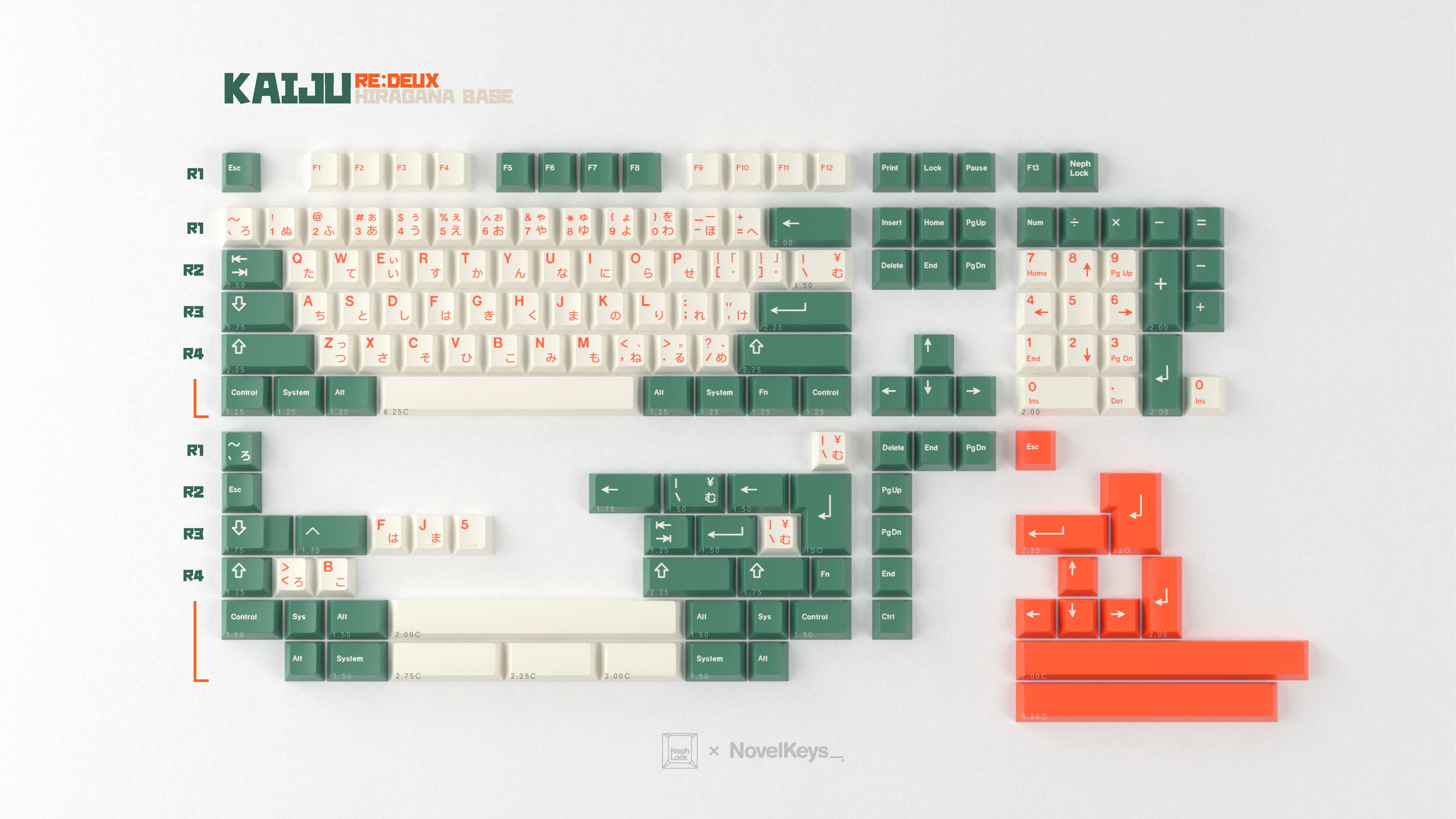 GMK CYL Kaiju R3 Keycaps