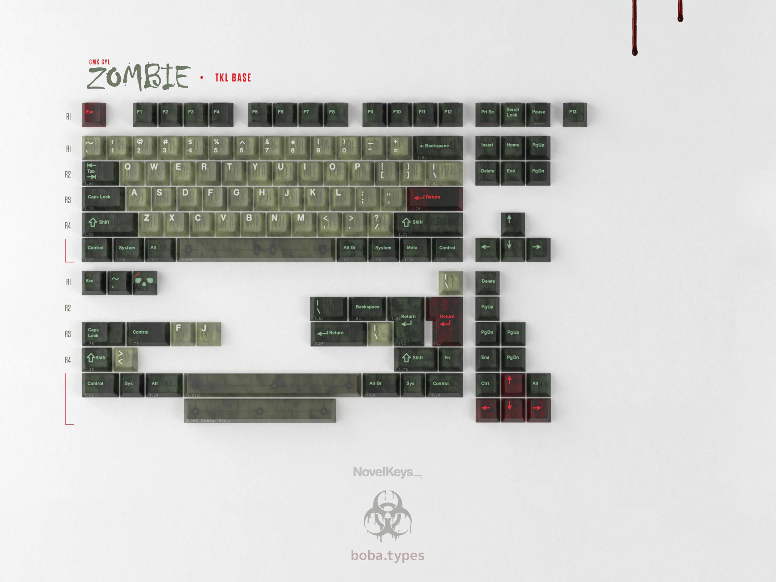 GMK CYL Zombie Keycaps