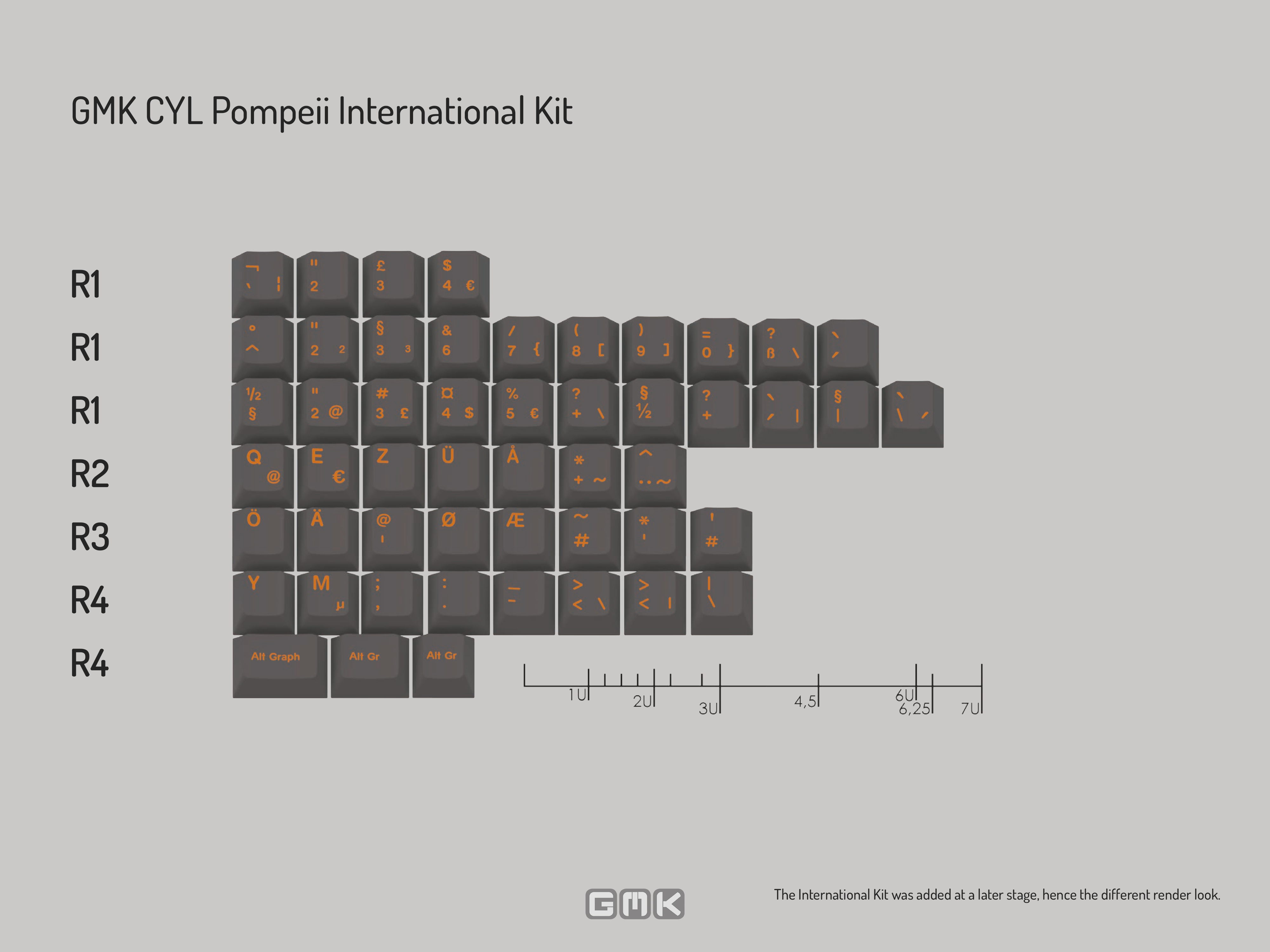 GMK CYL Pompeii Keycaps International Kit