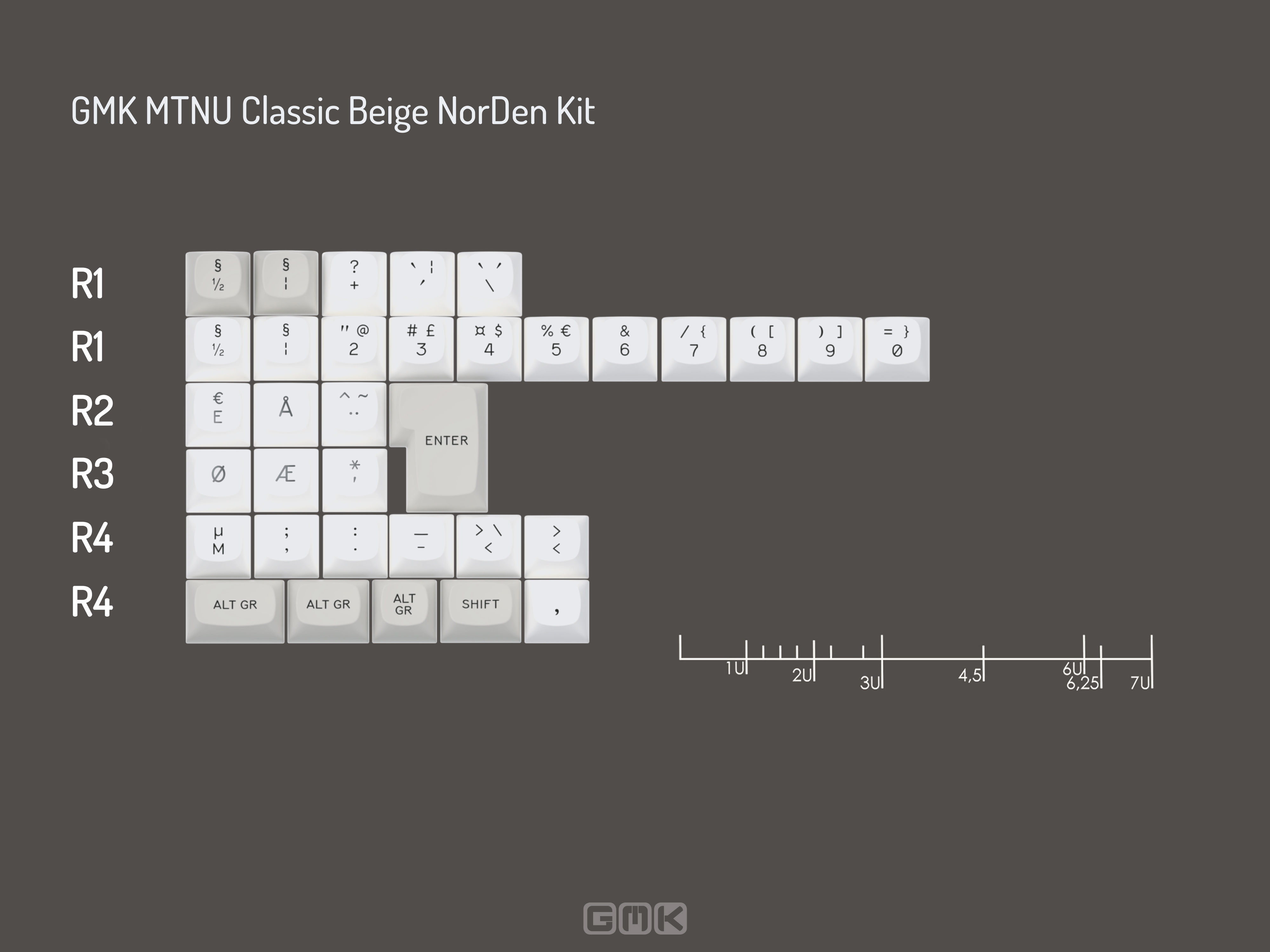 GMK MTNU Classic Beige Keycaps