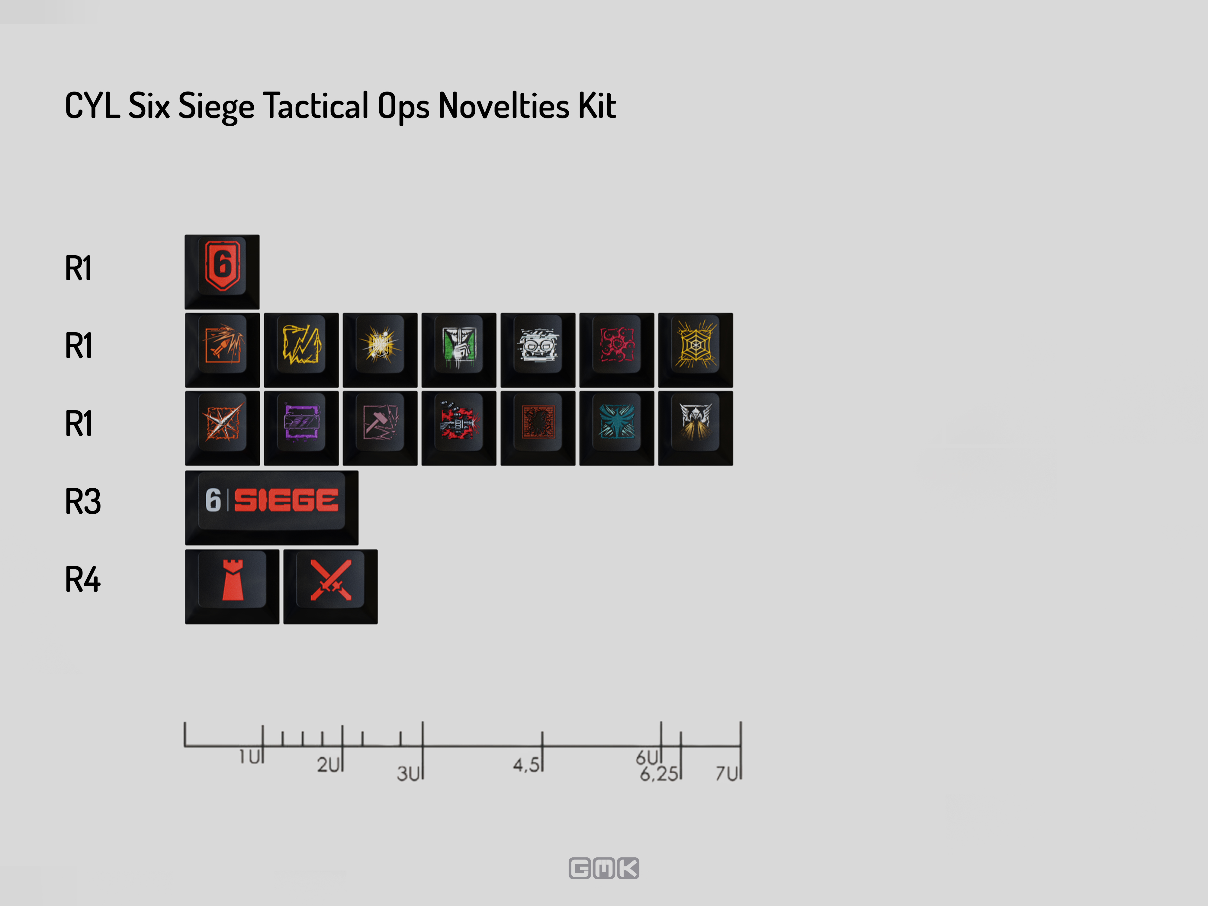 GMK CYL Six Siege Tactical Ops Keycaps