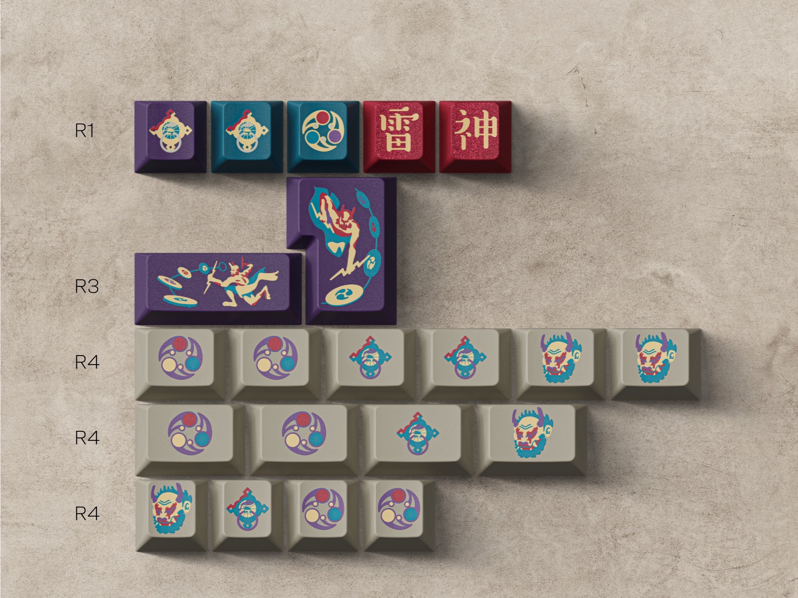 GMK CYL Thunder God Keycaps