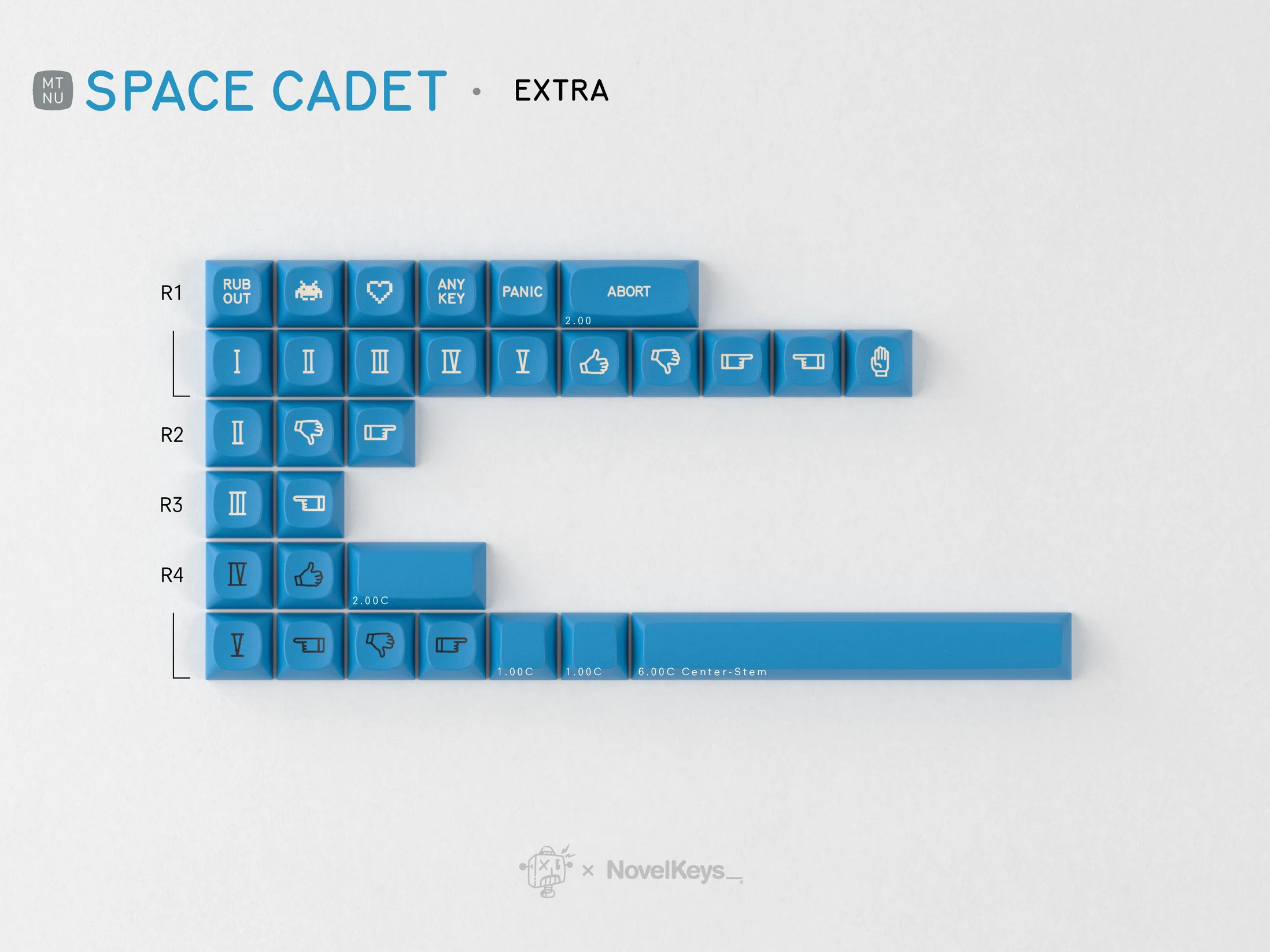 GMK MTNU Space Cadet Keycaps GMK MTNU Space Cadet Keycaps