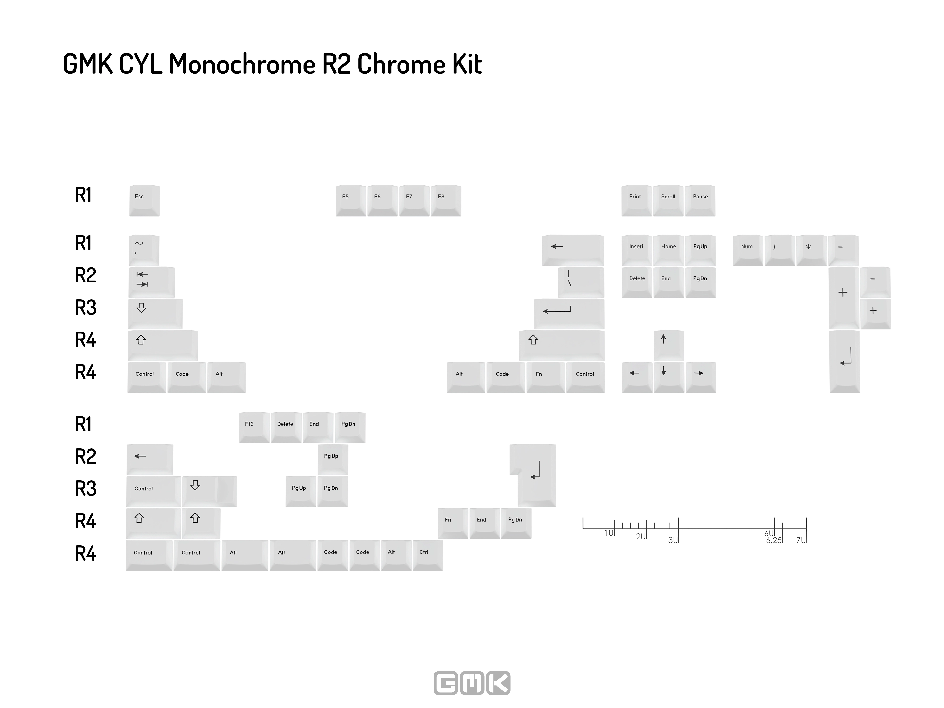 GMK CYL Monochrome R2 Keycaps GMK CYL Monochrome R2 Keycaps