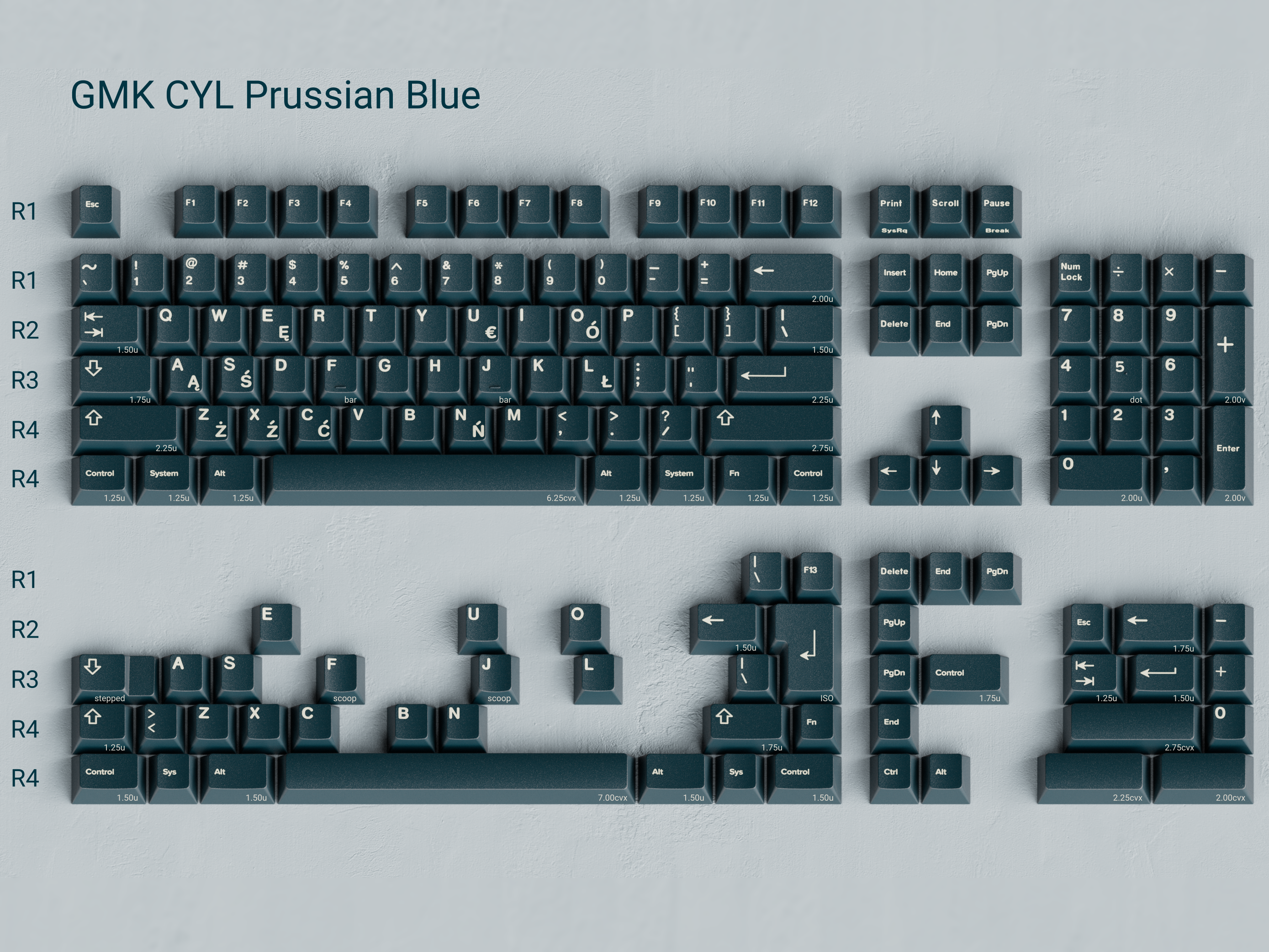 GMK CYL Prussian Blue Keycaps GMK CYL Prussian Blue Keycaps