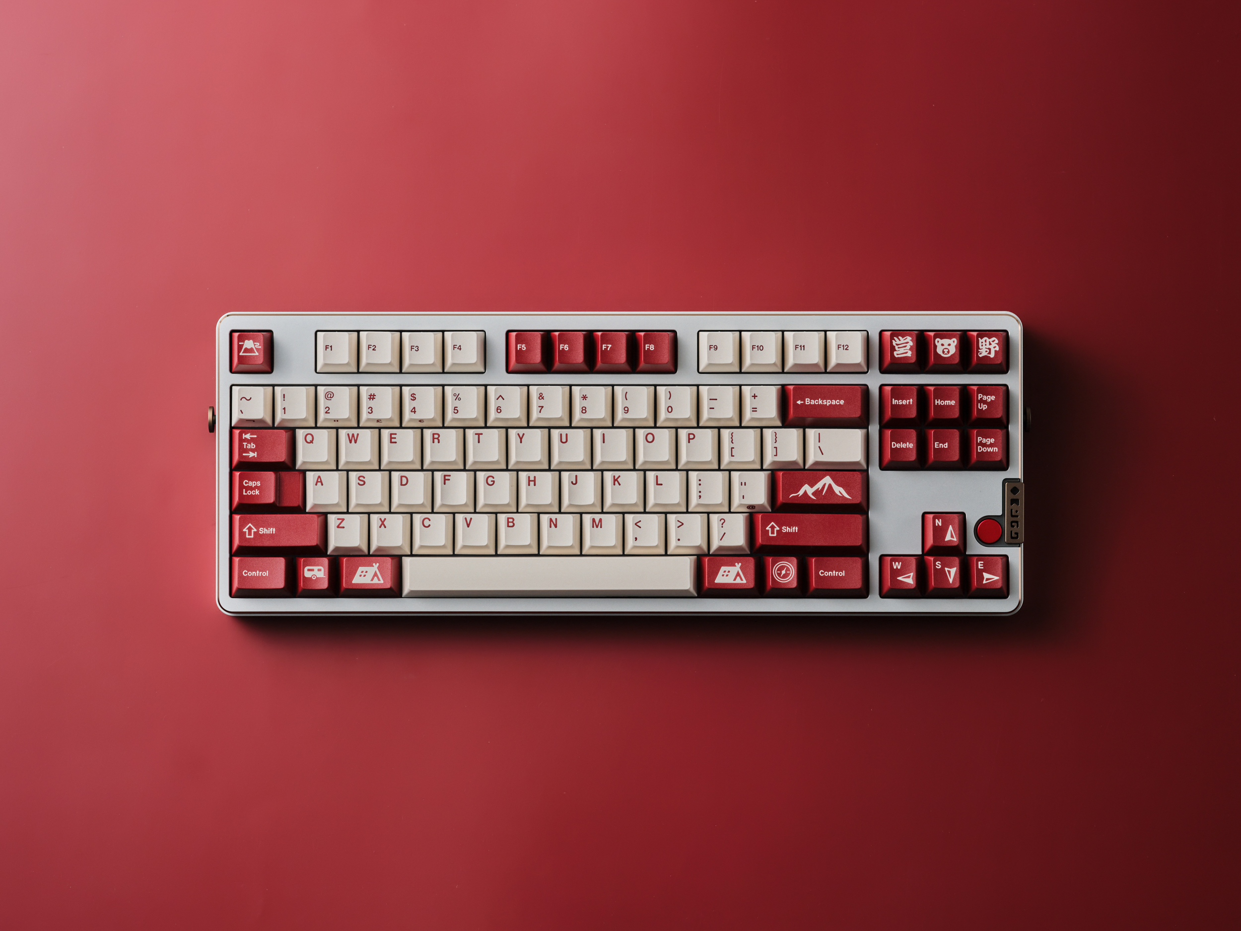GMK CYL Camping R3 Keycaps Burgundy Set