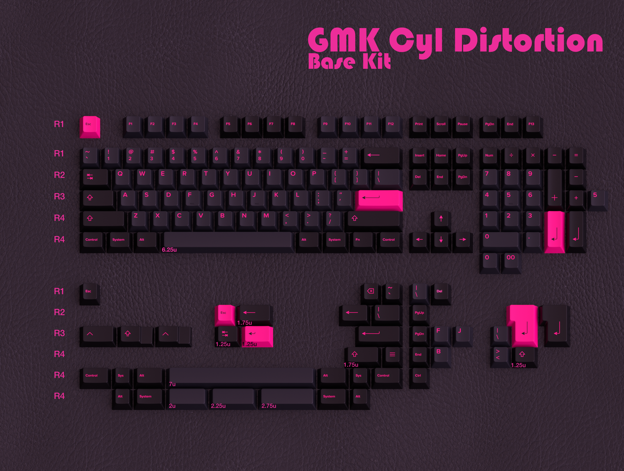 GMK CYL Distortion Keycaps