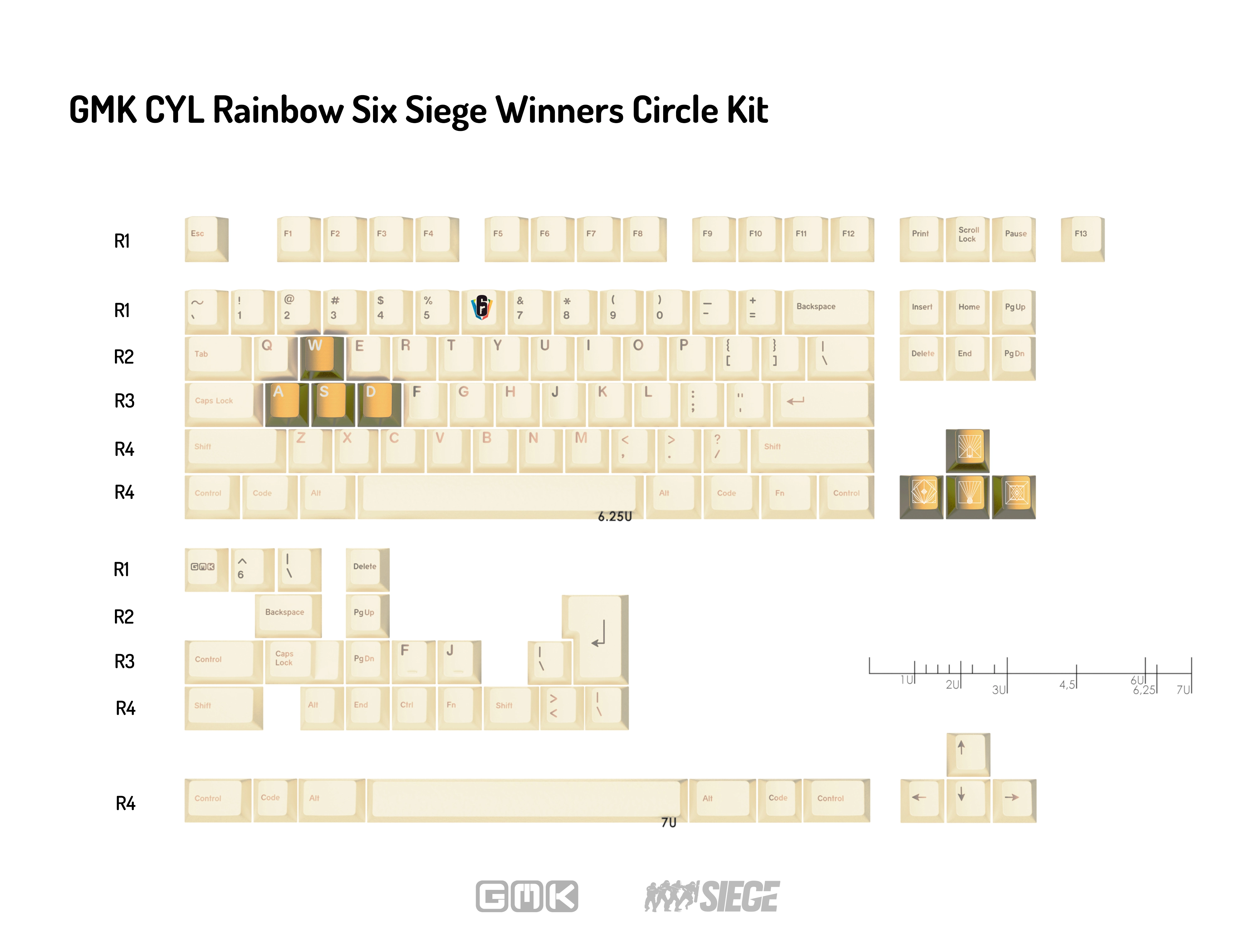 GMK CYL 6Siege Winners Circle Keycaps
