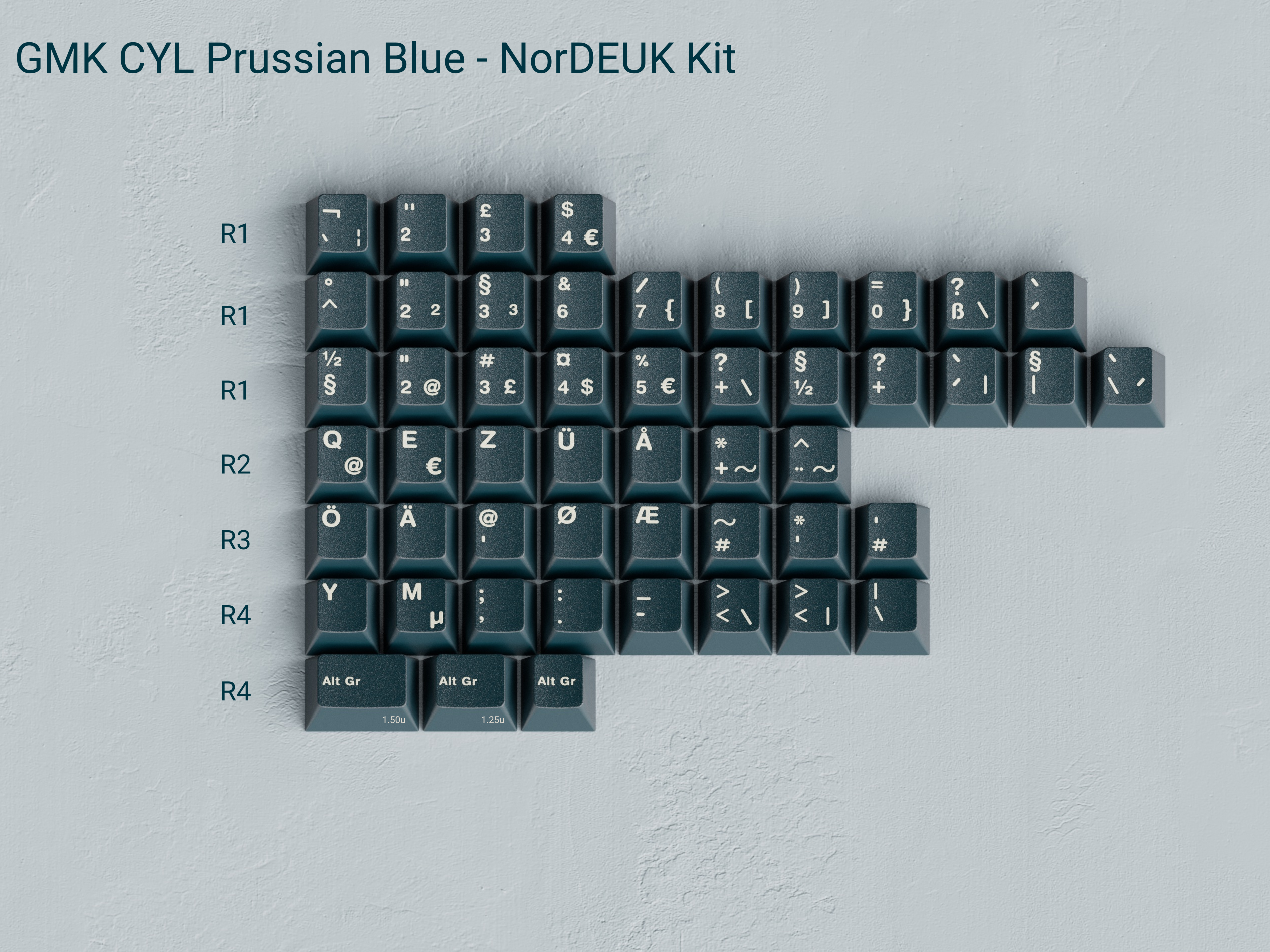 GMK CYL Prussian Blue Keycaps GMK CYL Prussian Blue Keycaps