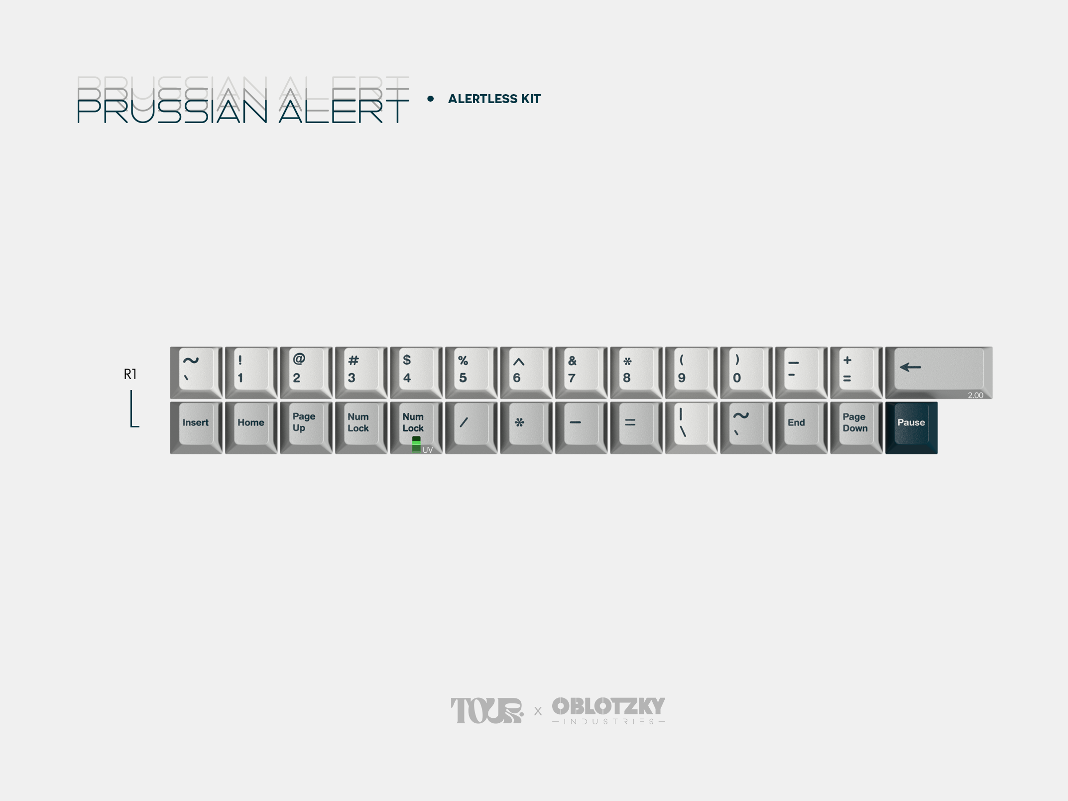 GMK CYL Prussian Alert Keycaps