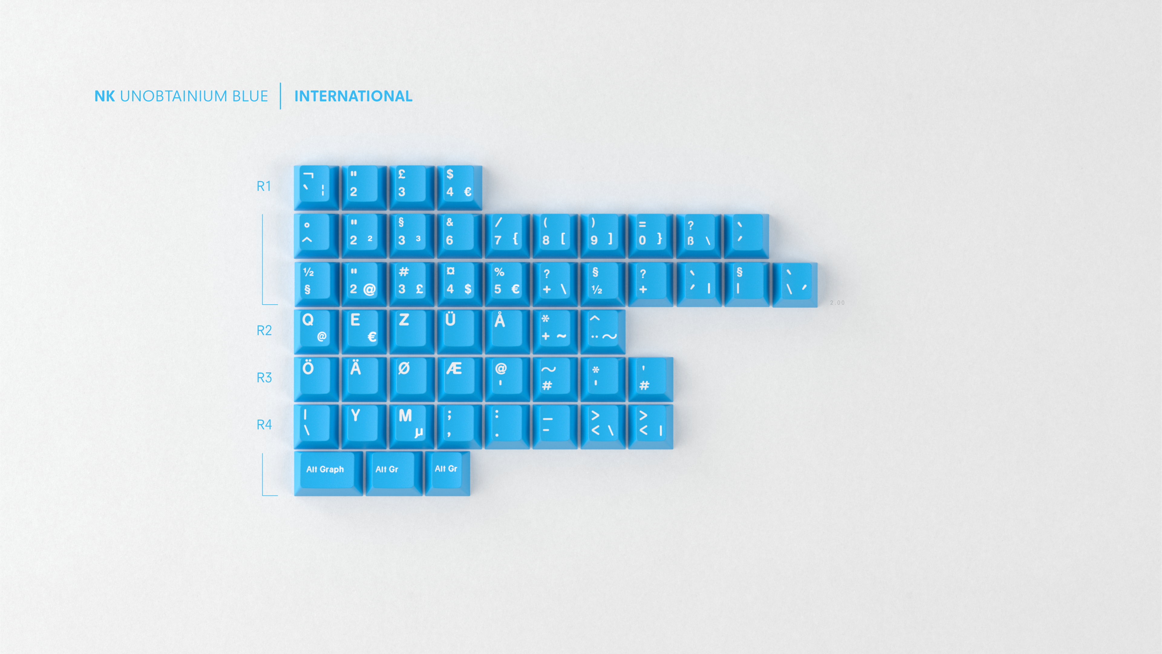 GMK CYL International Kit Unobtainium Blue
