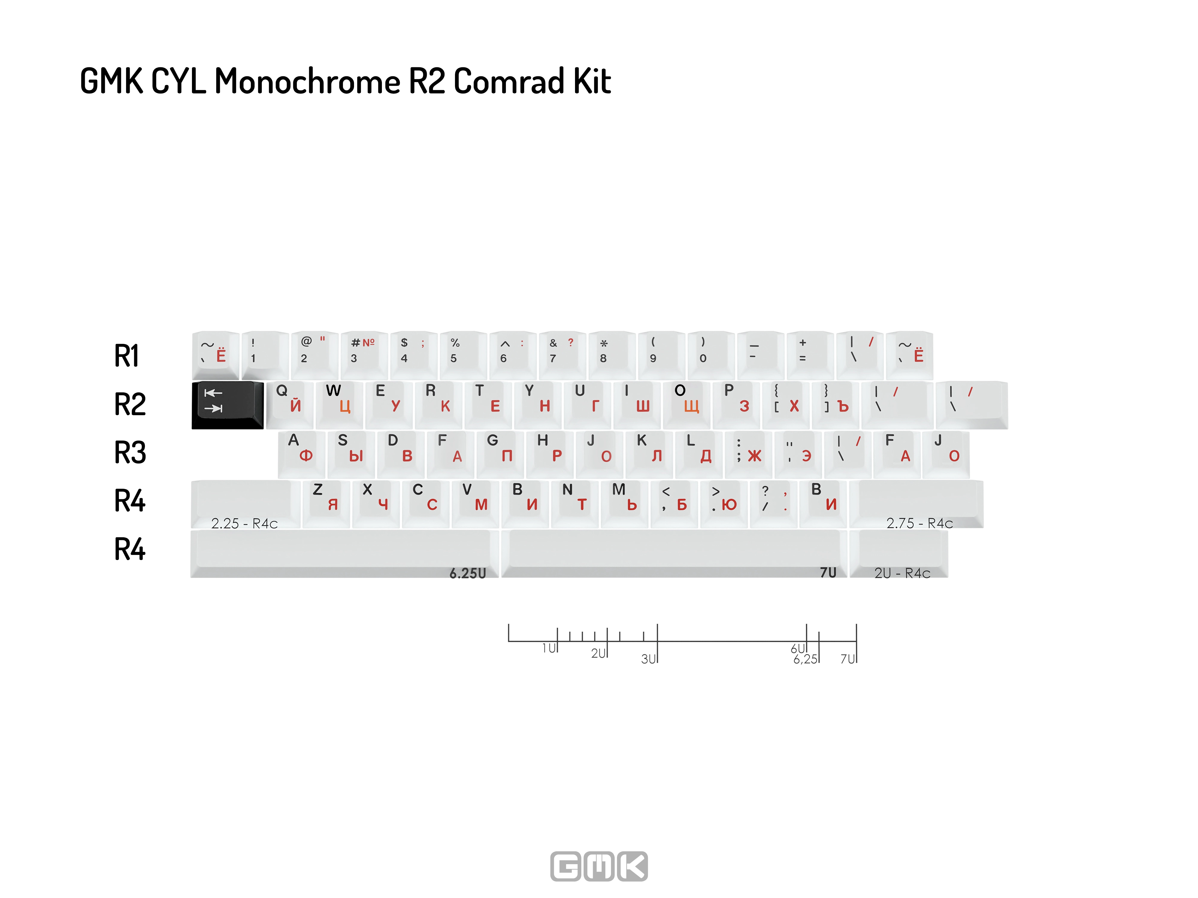 GMK CYL Monochrome R2 Keycaps