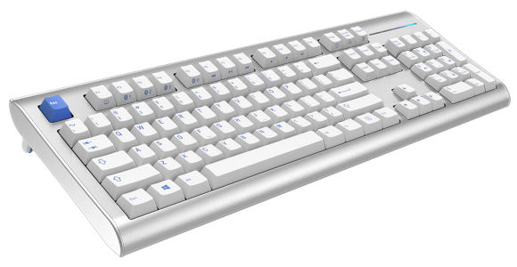 Q100 Tastatur silber/weiß