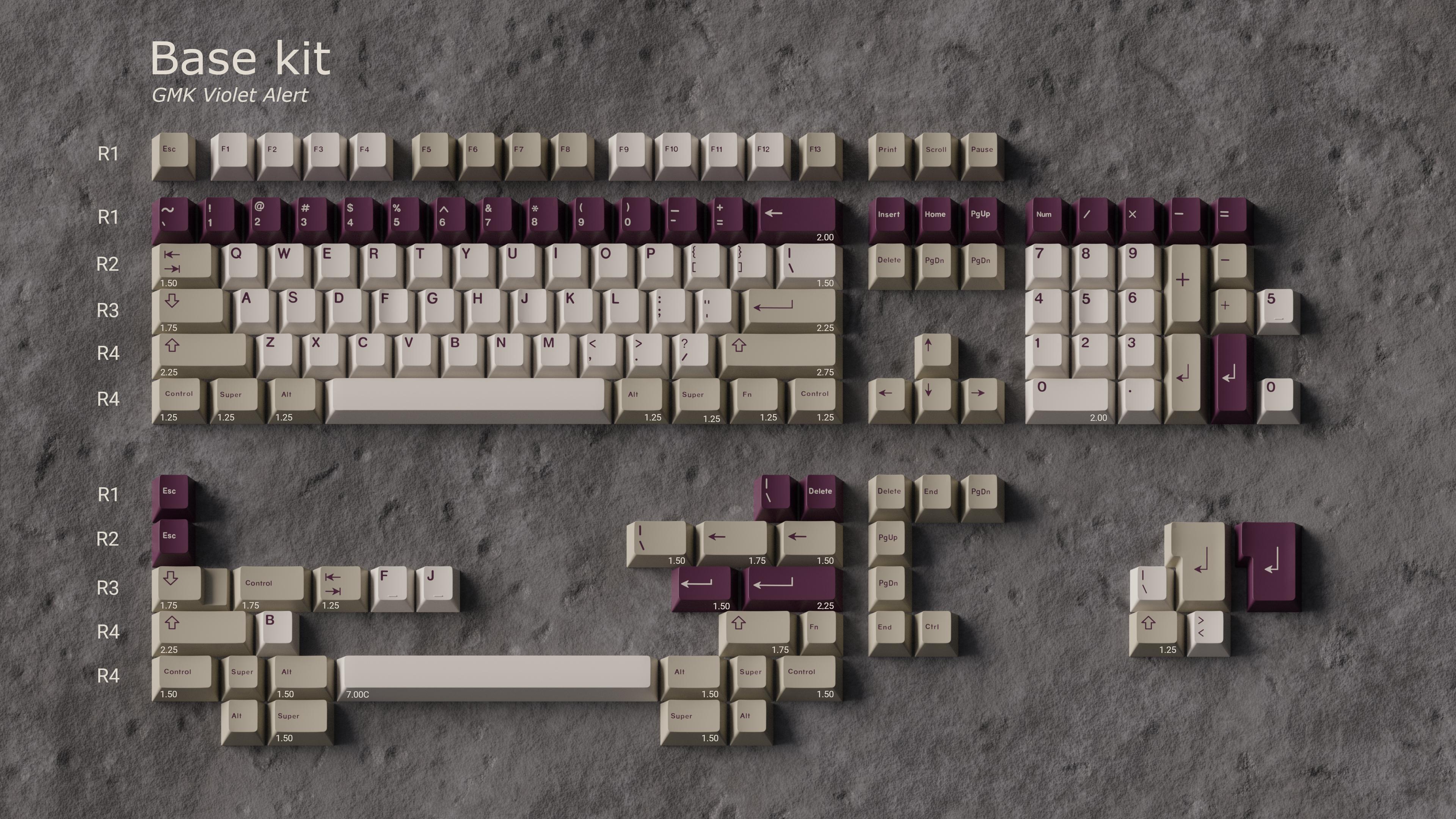 GMK CYL Violet Alert Keycaps