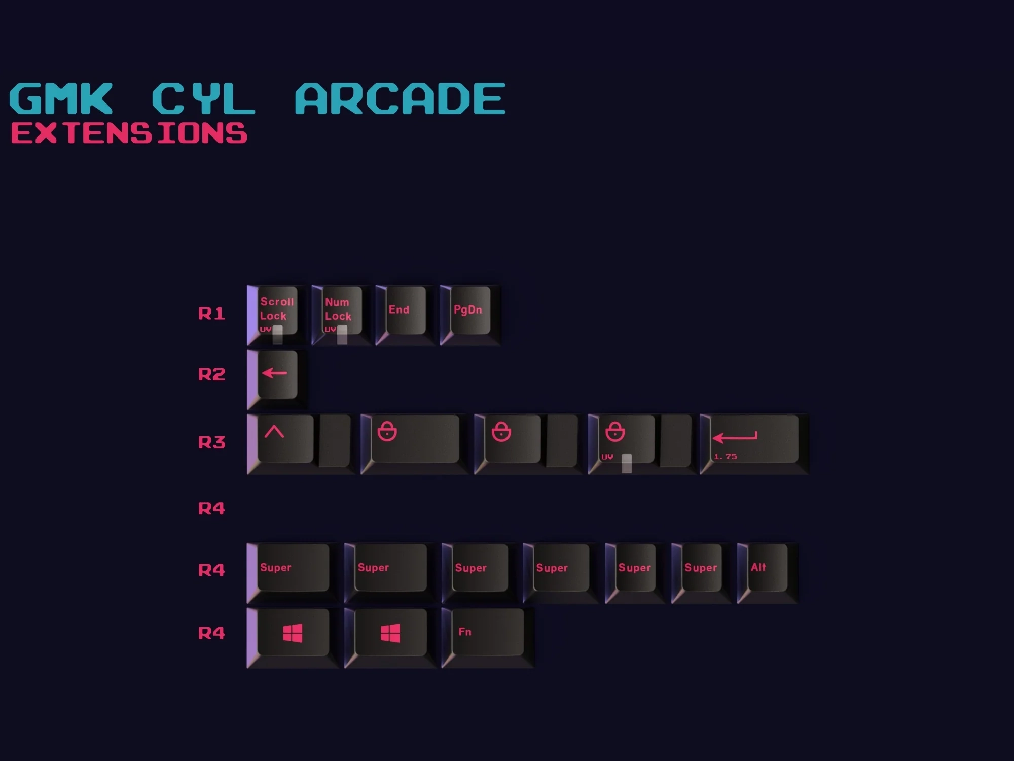 GMK CYL Arcade Keycaps