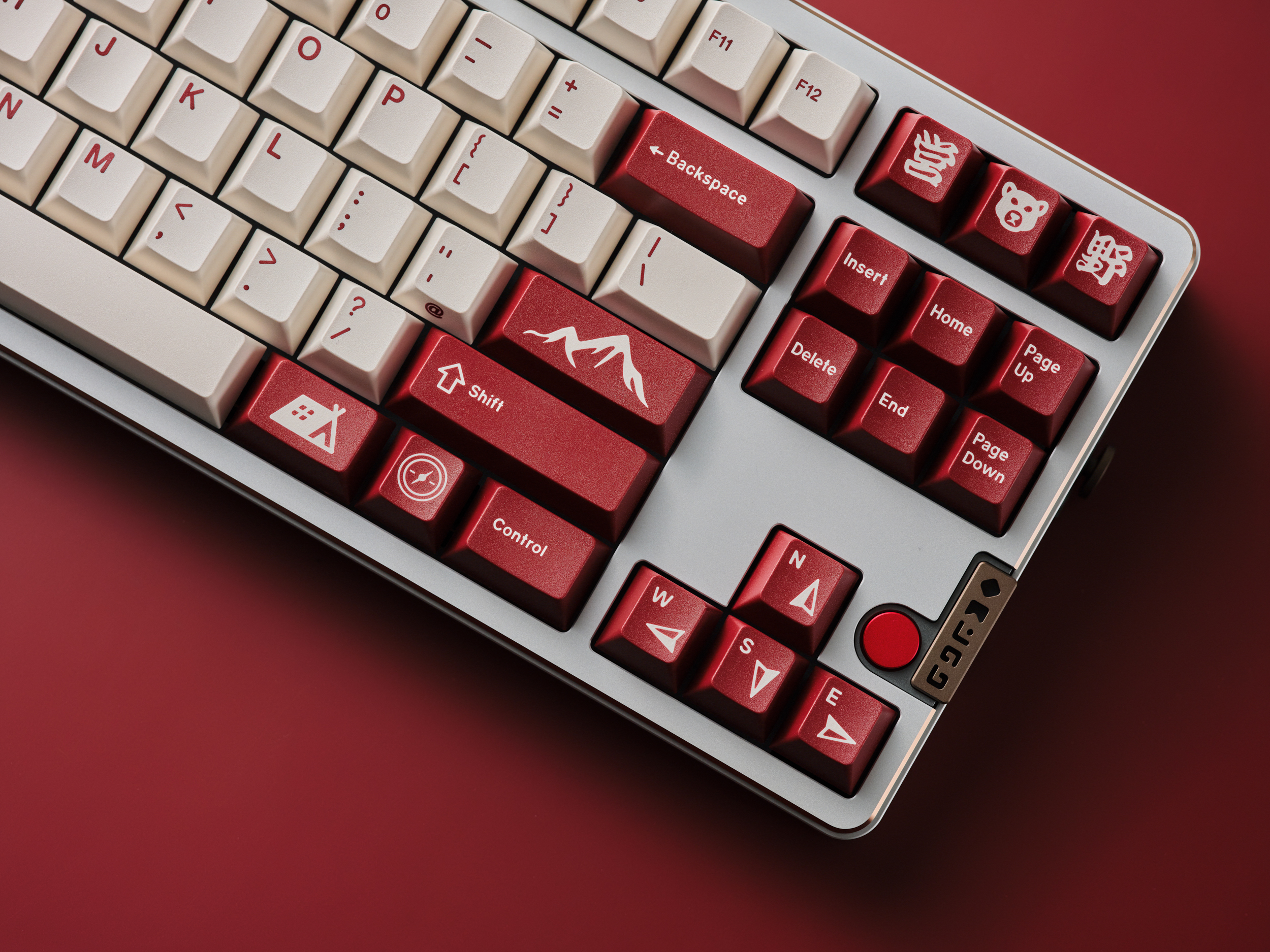 GMK CYL Camping R3 Keycaps Burgundy Set