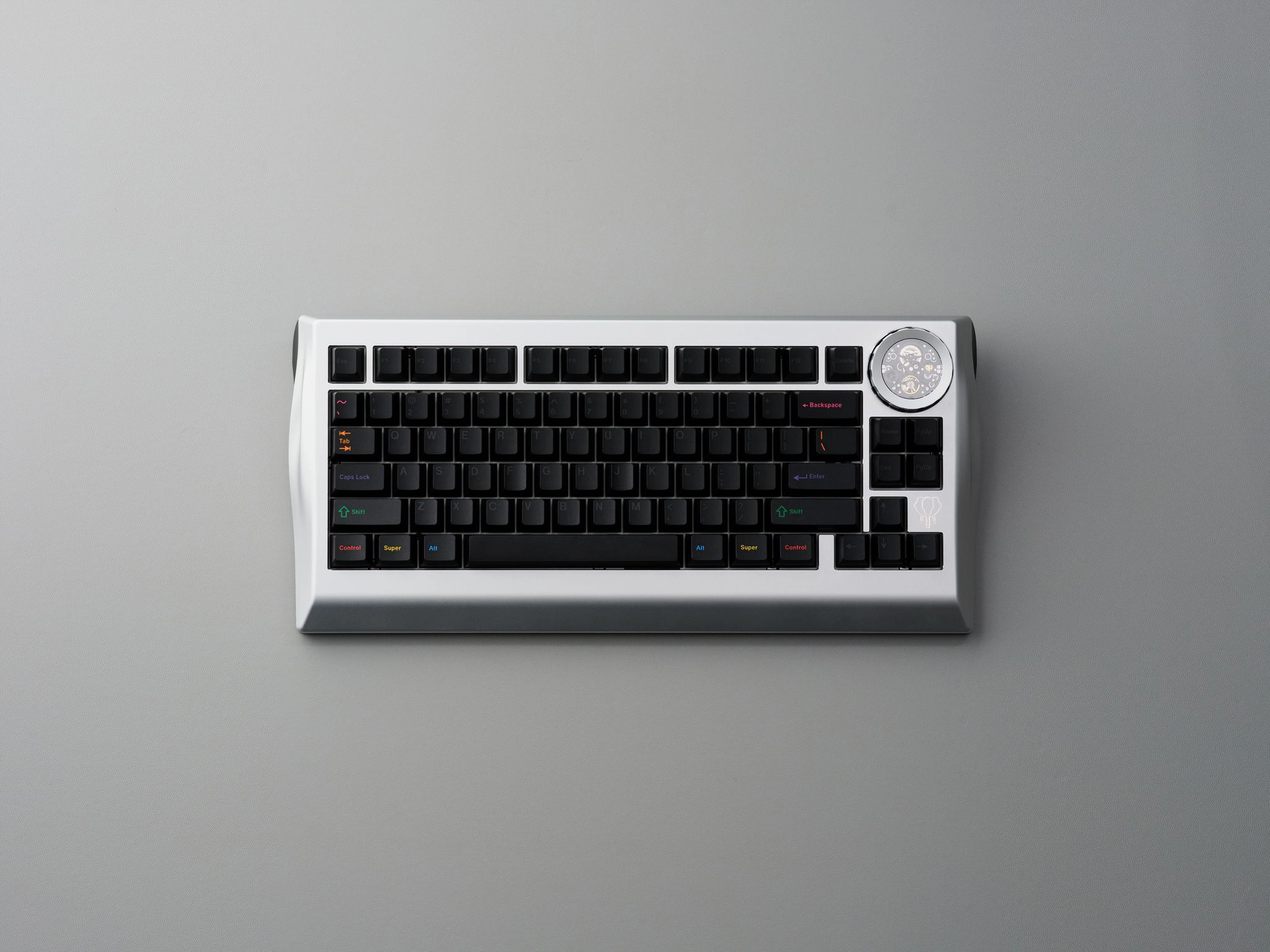 GMK CYL Shaded Keycaps Grey on Black