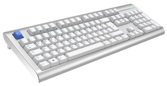Q100 Tastatur silber/weiß