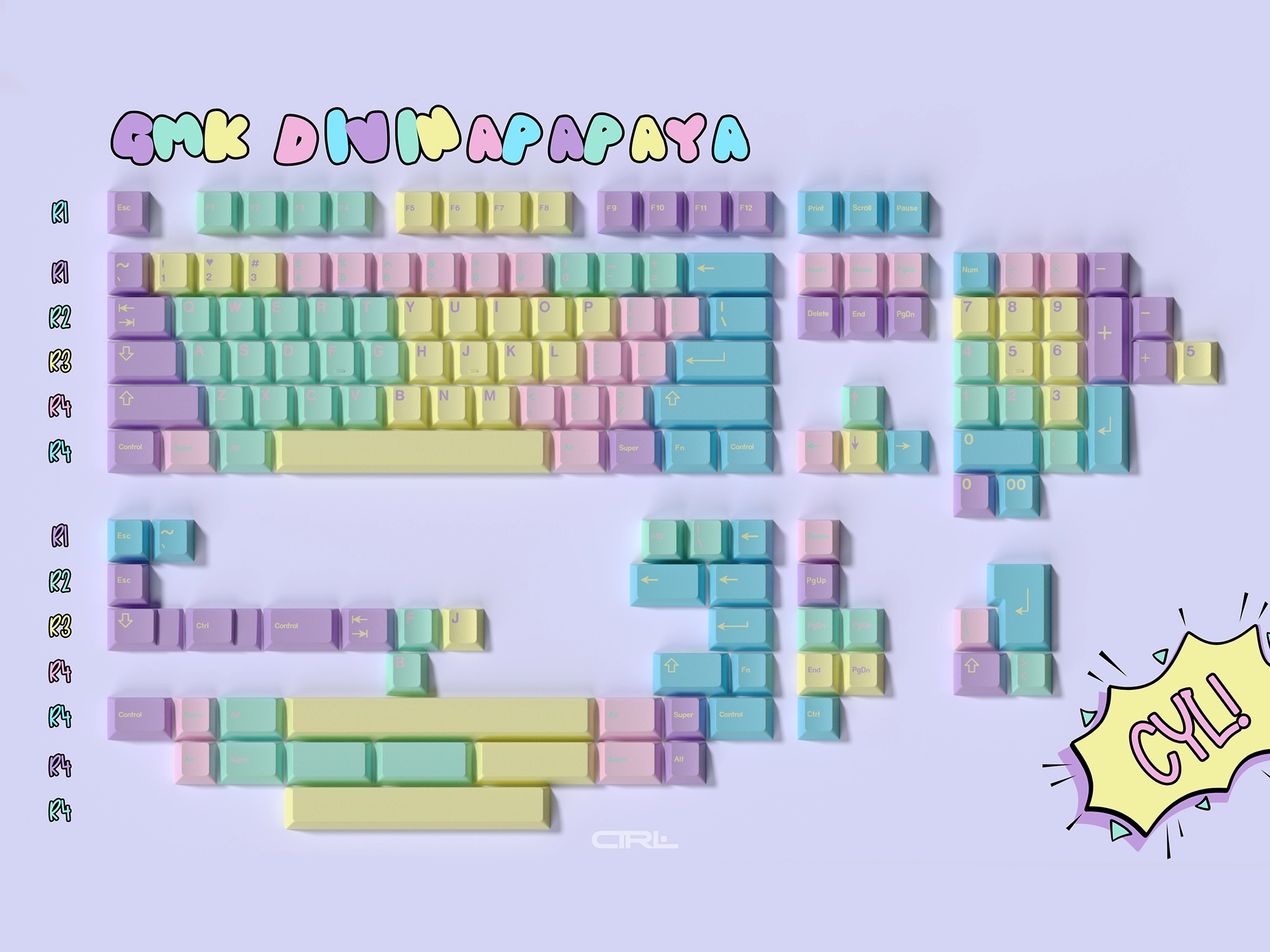 GMK CYL Divinapapaya Keycaps