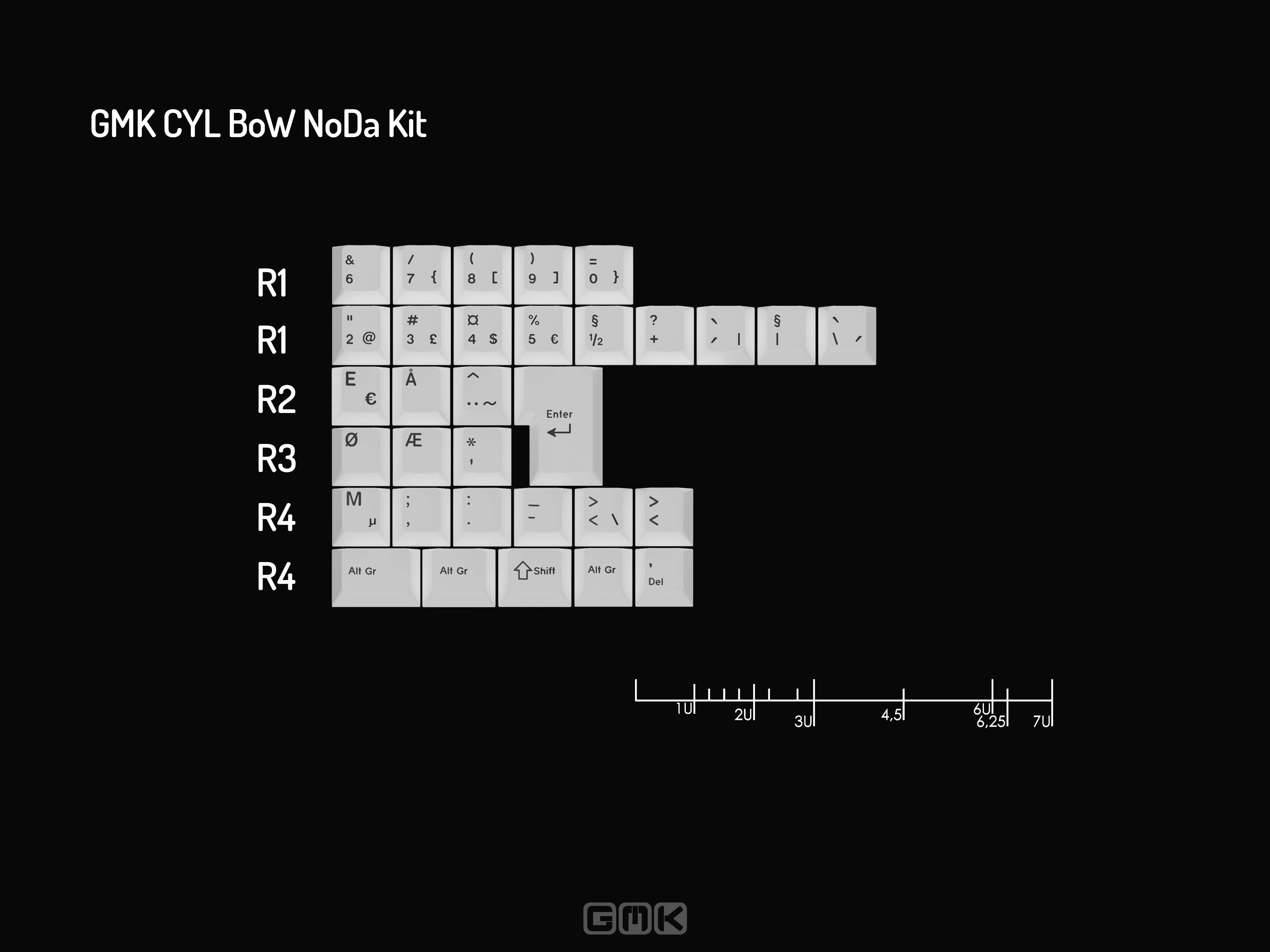 GMK CYL BoW (Black on White) GMK CYL BoW (Black on White)