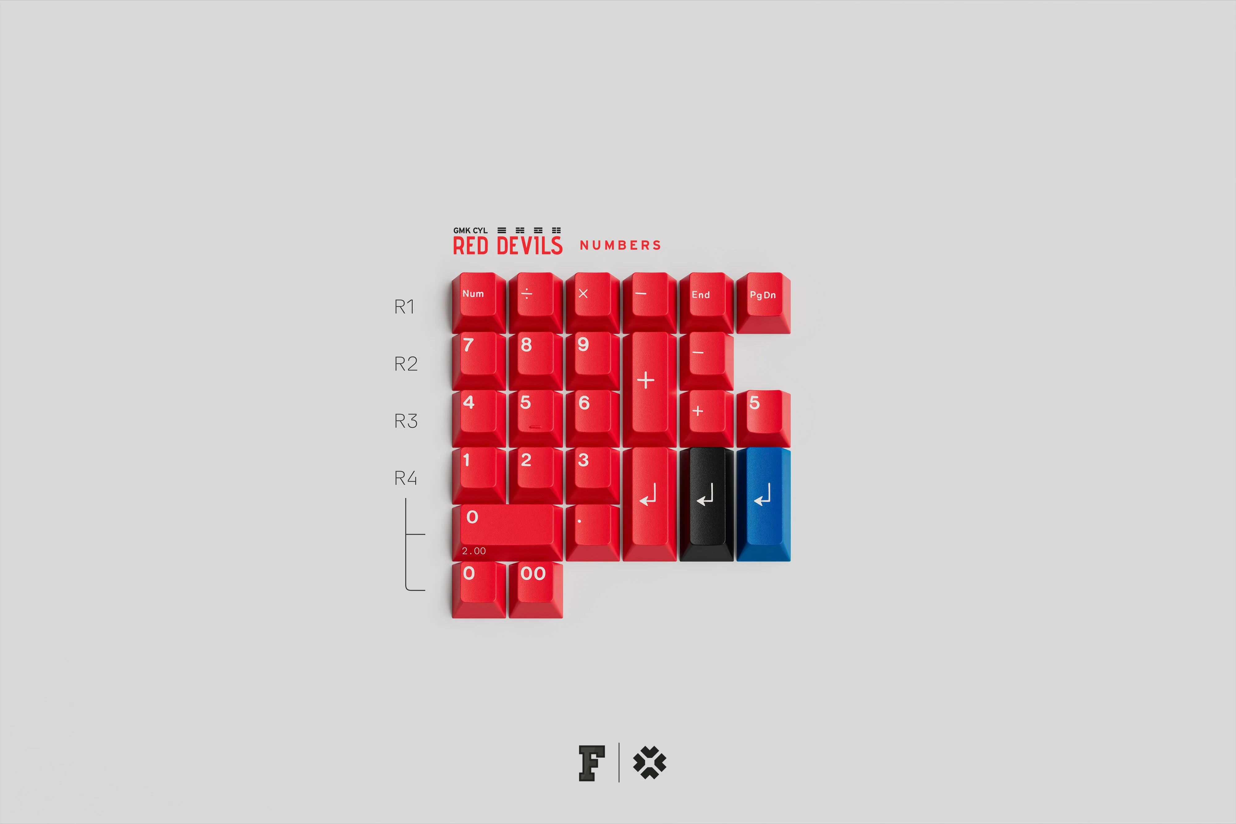 GMK CYL Red Devils R2 Keycaps