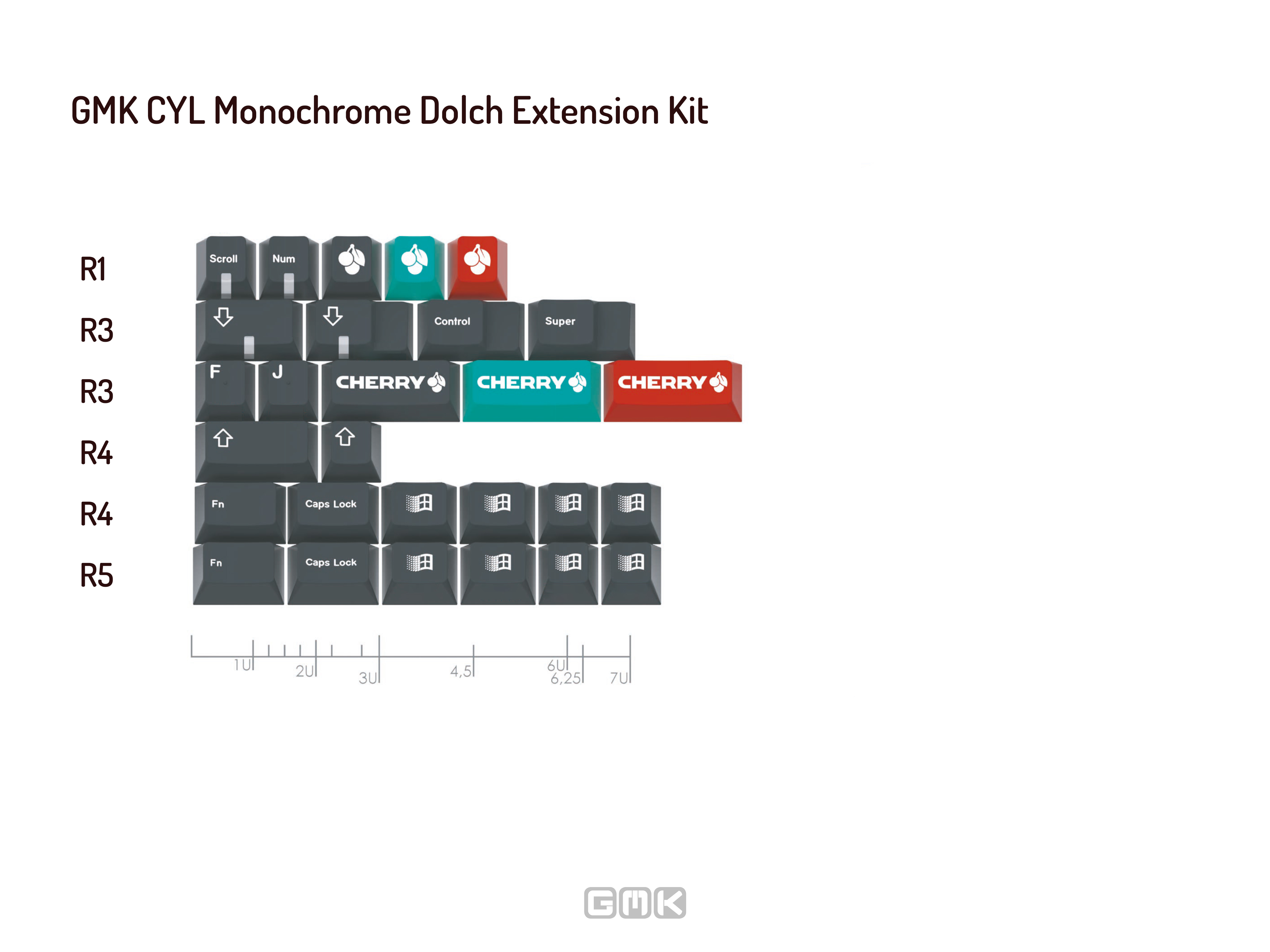 GMK CYL Monochrome Dolch Keycaps
