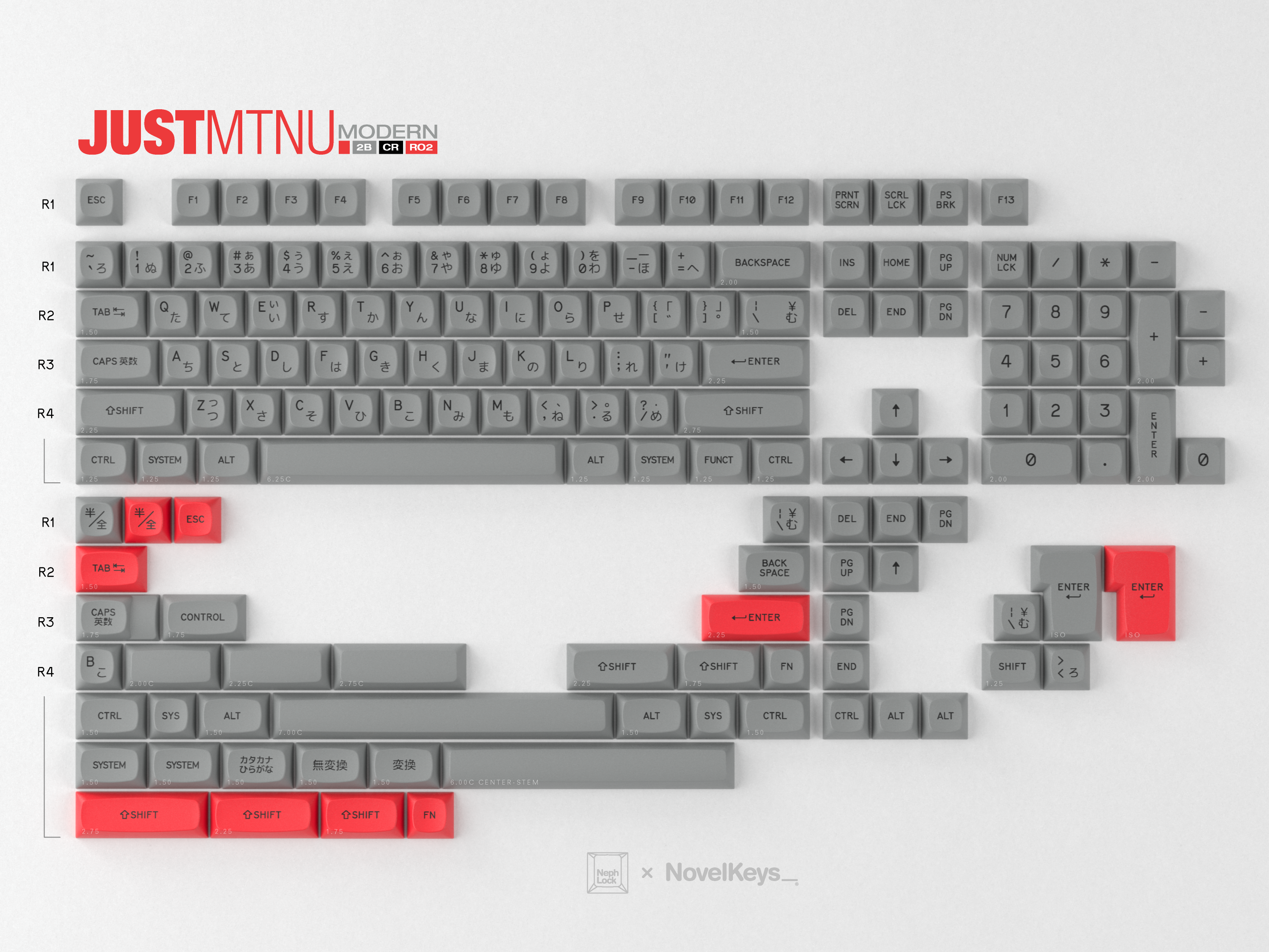 GMK MTNU JUSTMTNU Keycaps