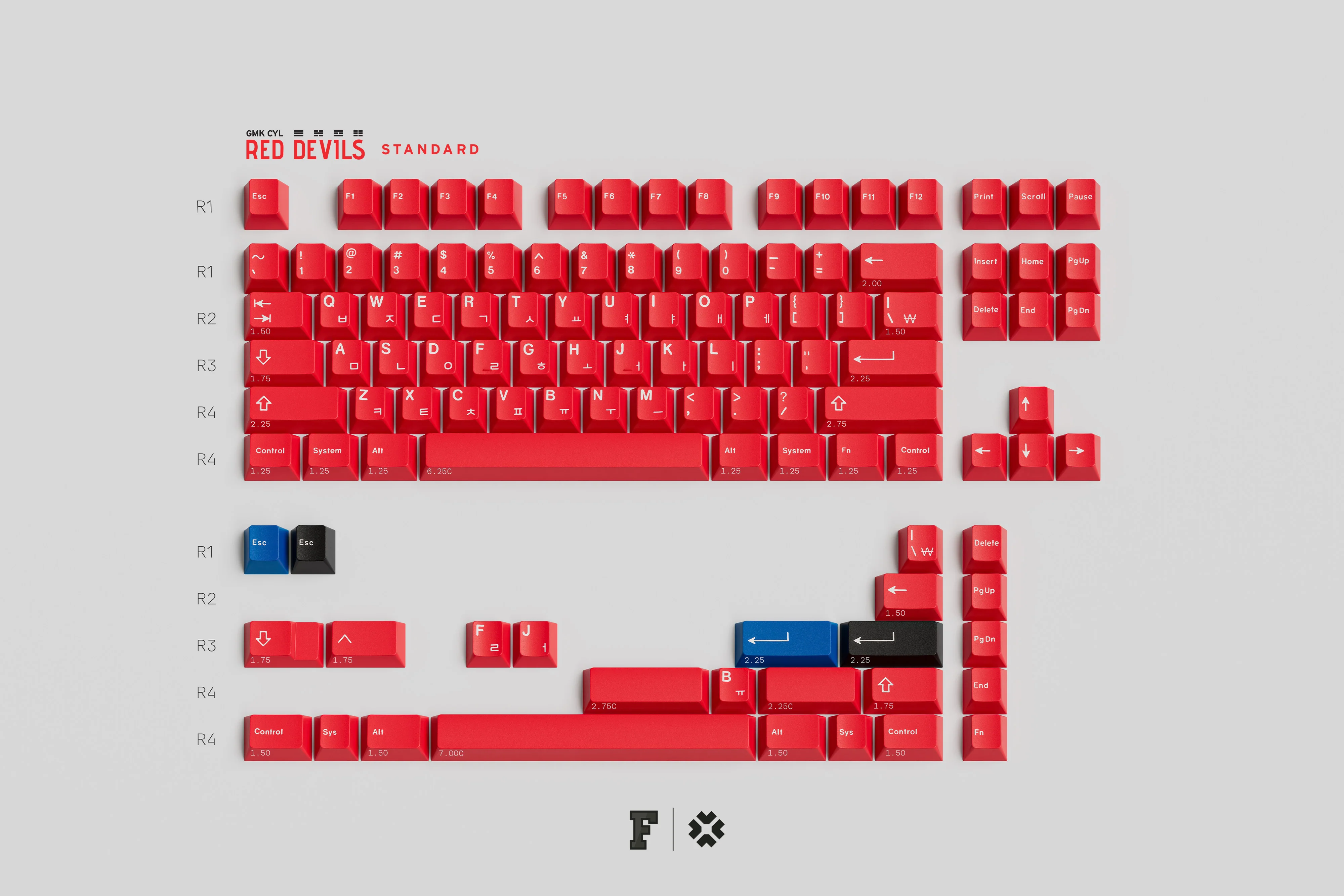 GMK CYL Red Devils R2 Keycaps