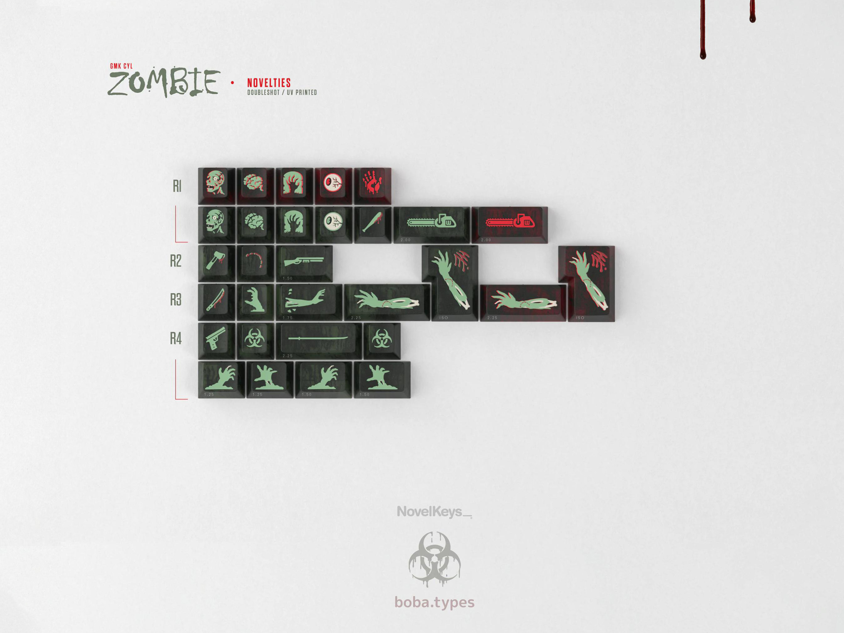 GMK CYL Zombie Keycaps