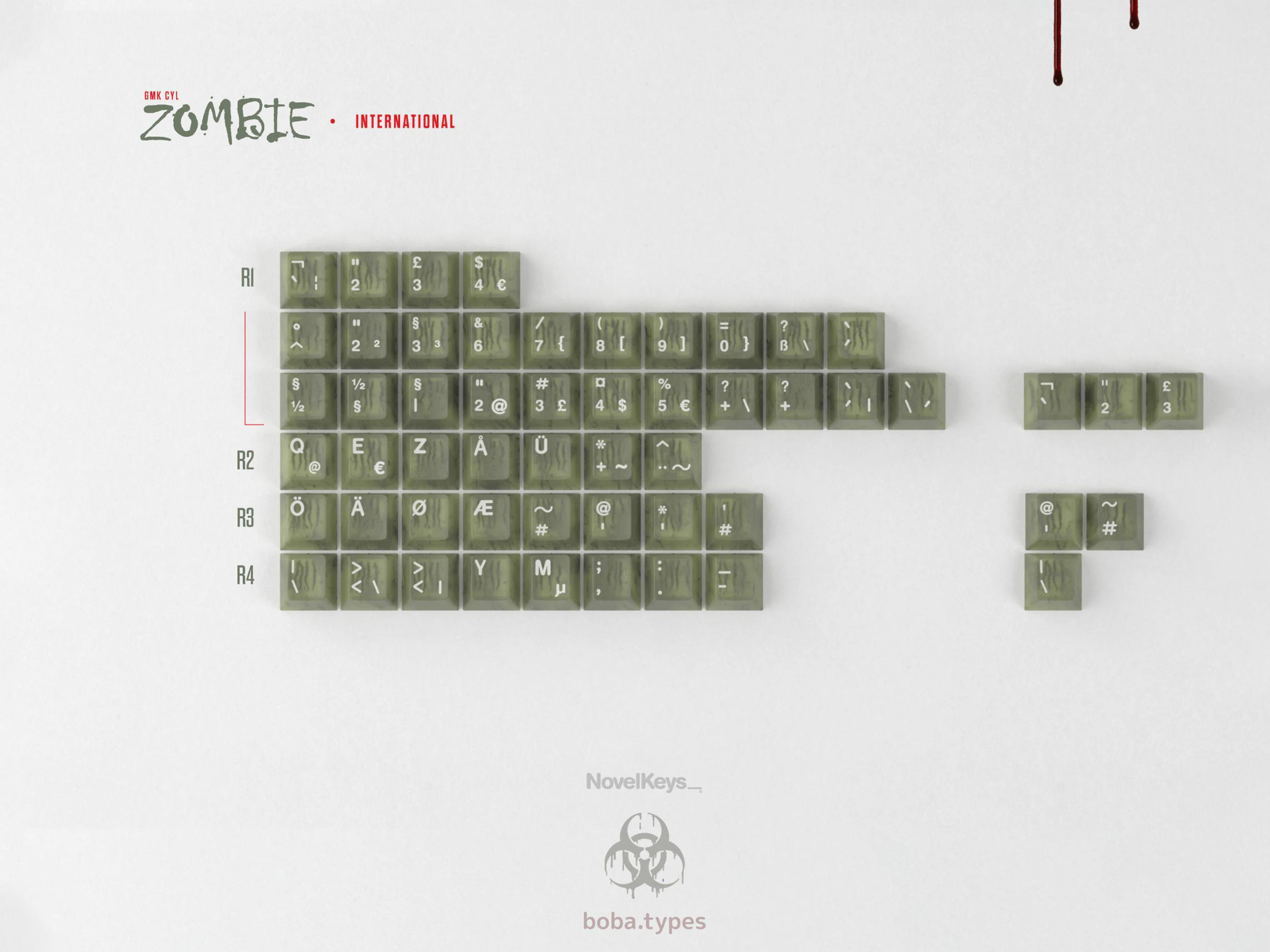 GMK CYL Zombie Keycaps