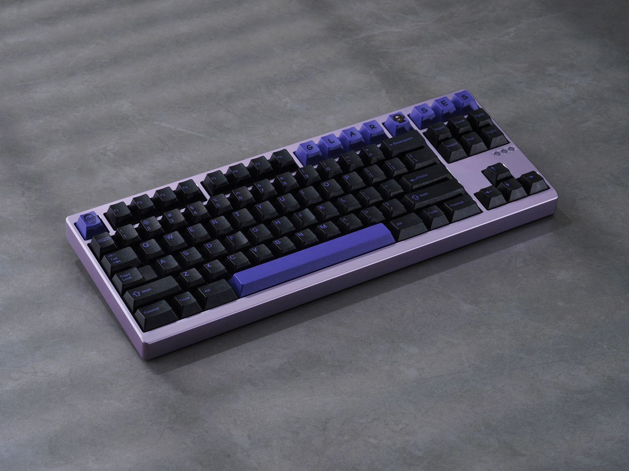 GMK CYL PoB (Purple on Black) Keycaps