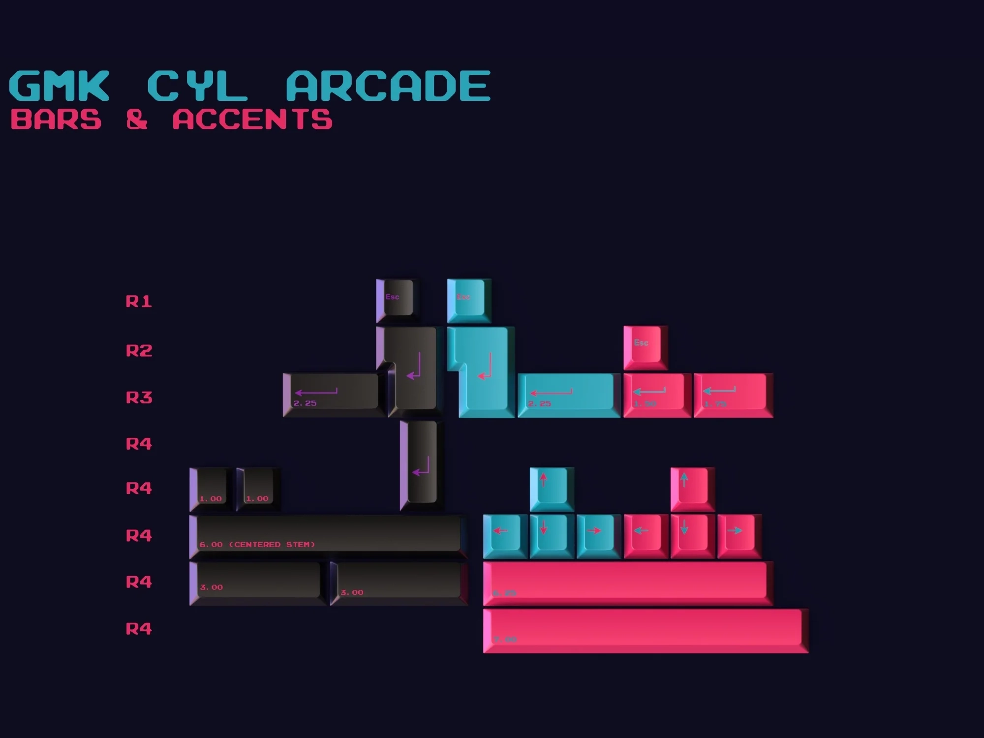 GMK CYL Arcade Keycaps