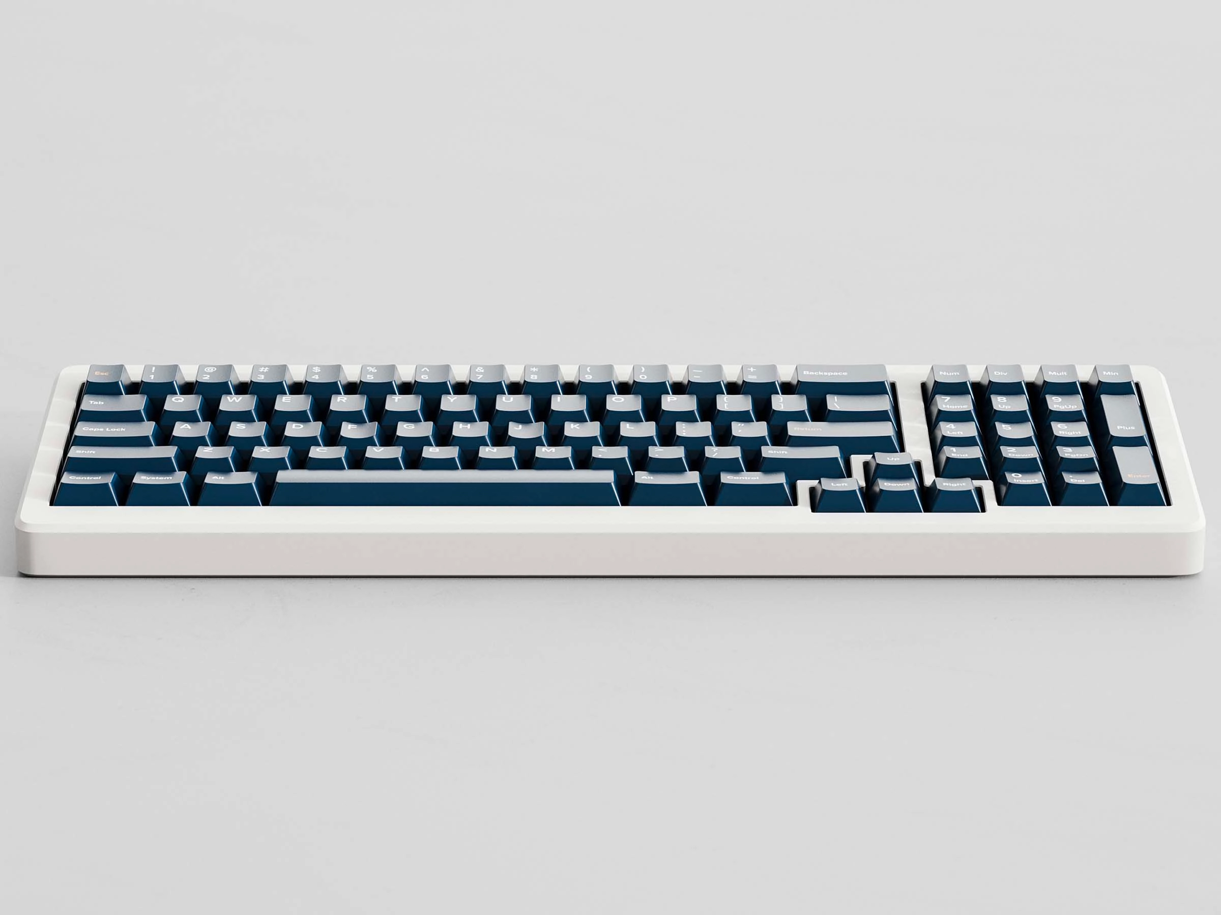 GMK CYL Fabrik Keycaps GMK CYL Fabrik Keycaps blue front-facing keyboard view